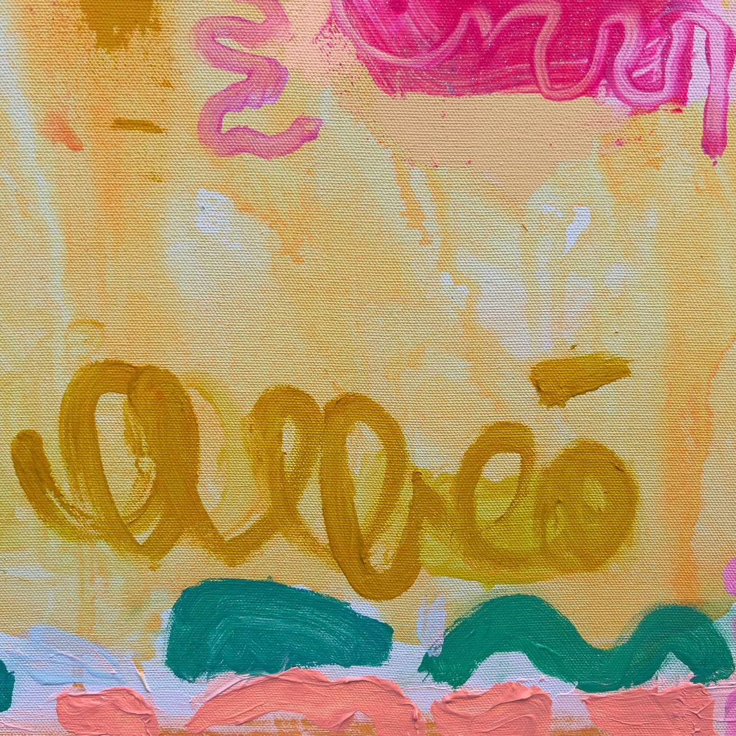 Colorful abstract painting by british artist kathryn sillince