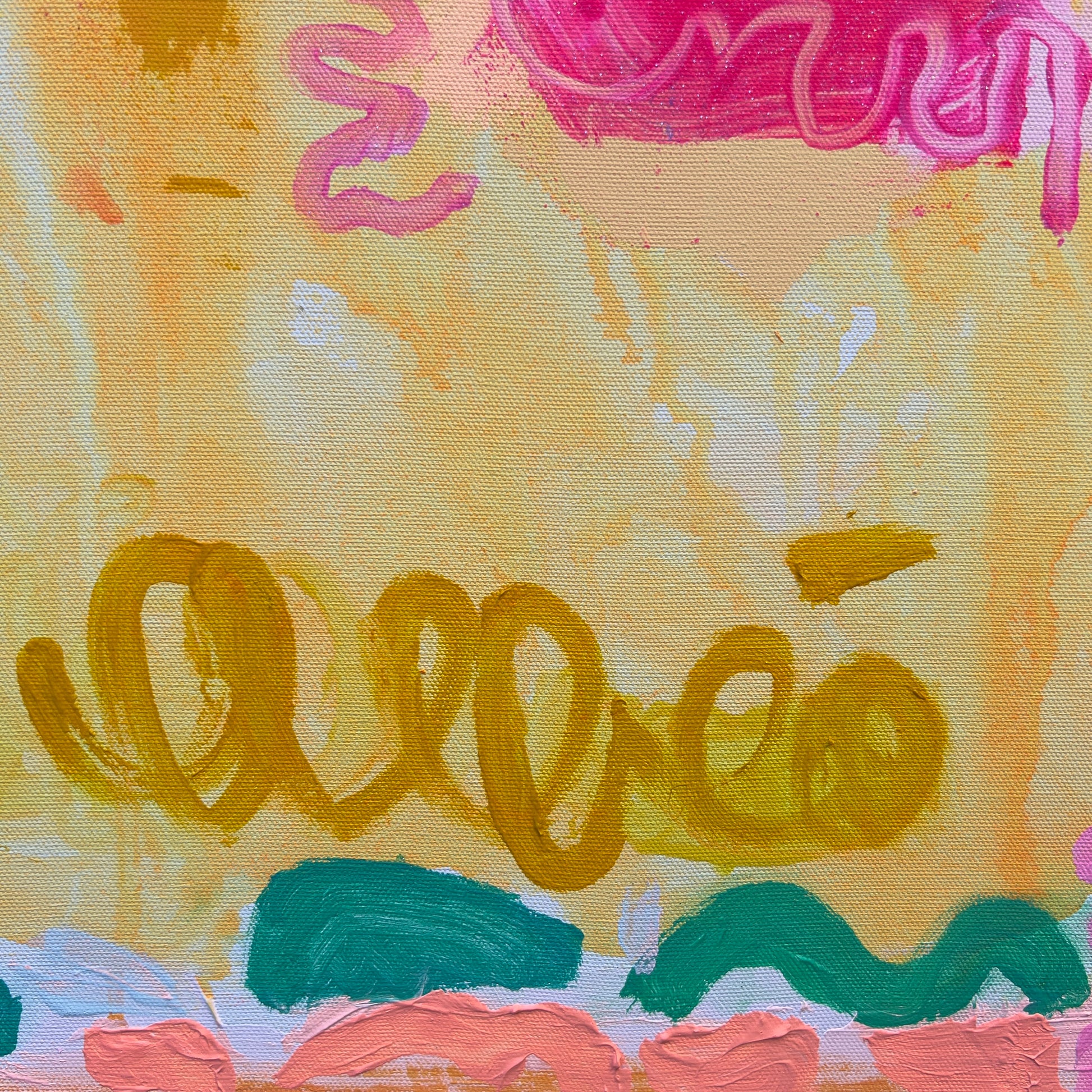 Colorful abstract painting by british artist kathryn sillince