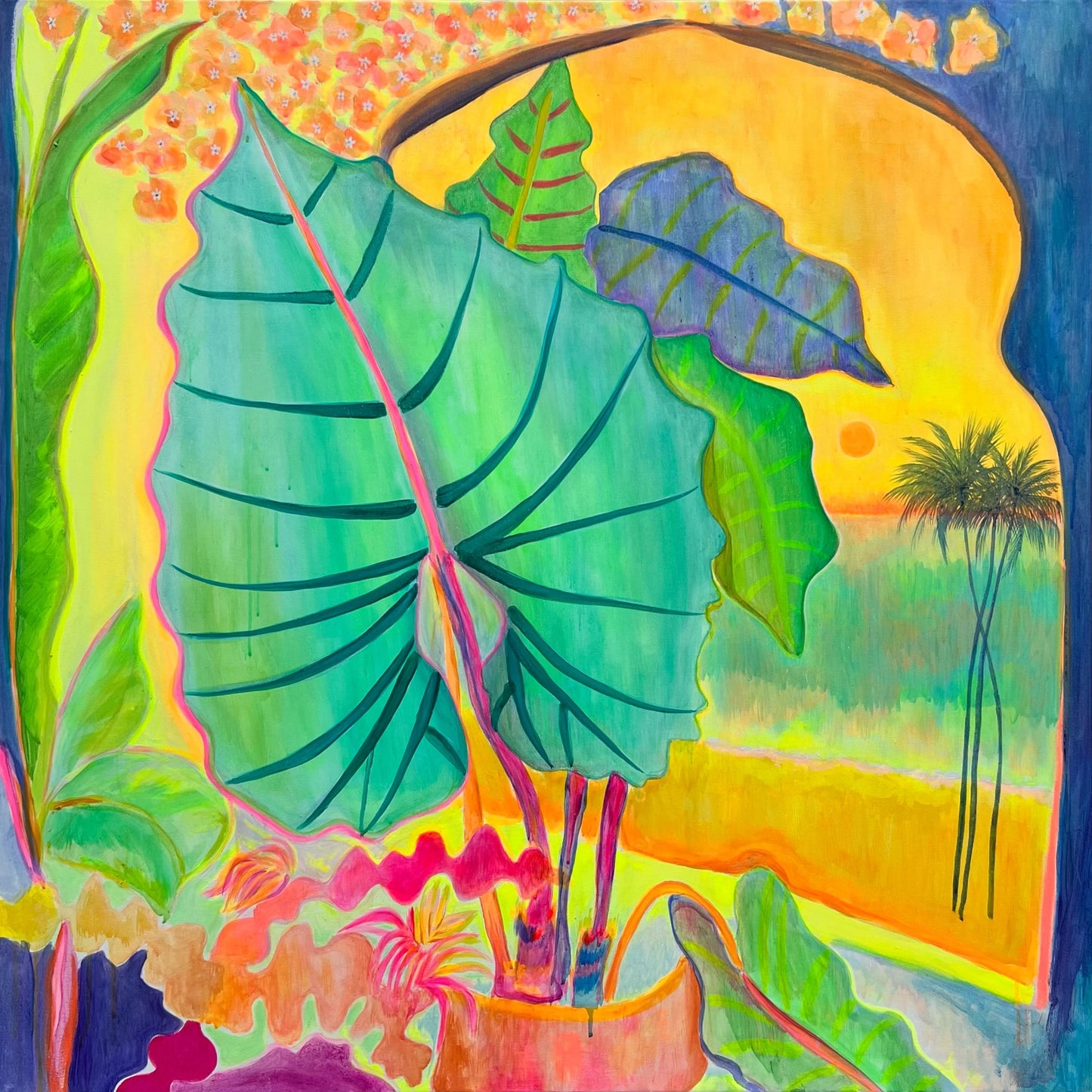 ‘The Best Rays Of The Day’ 122cm x 122cm - Kathryn Sillince Artist