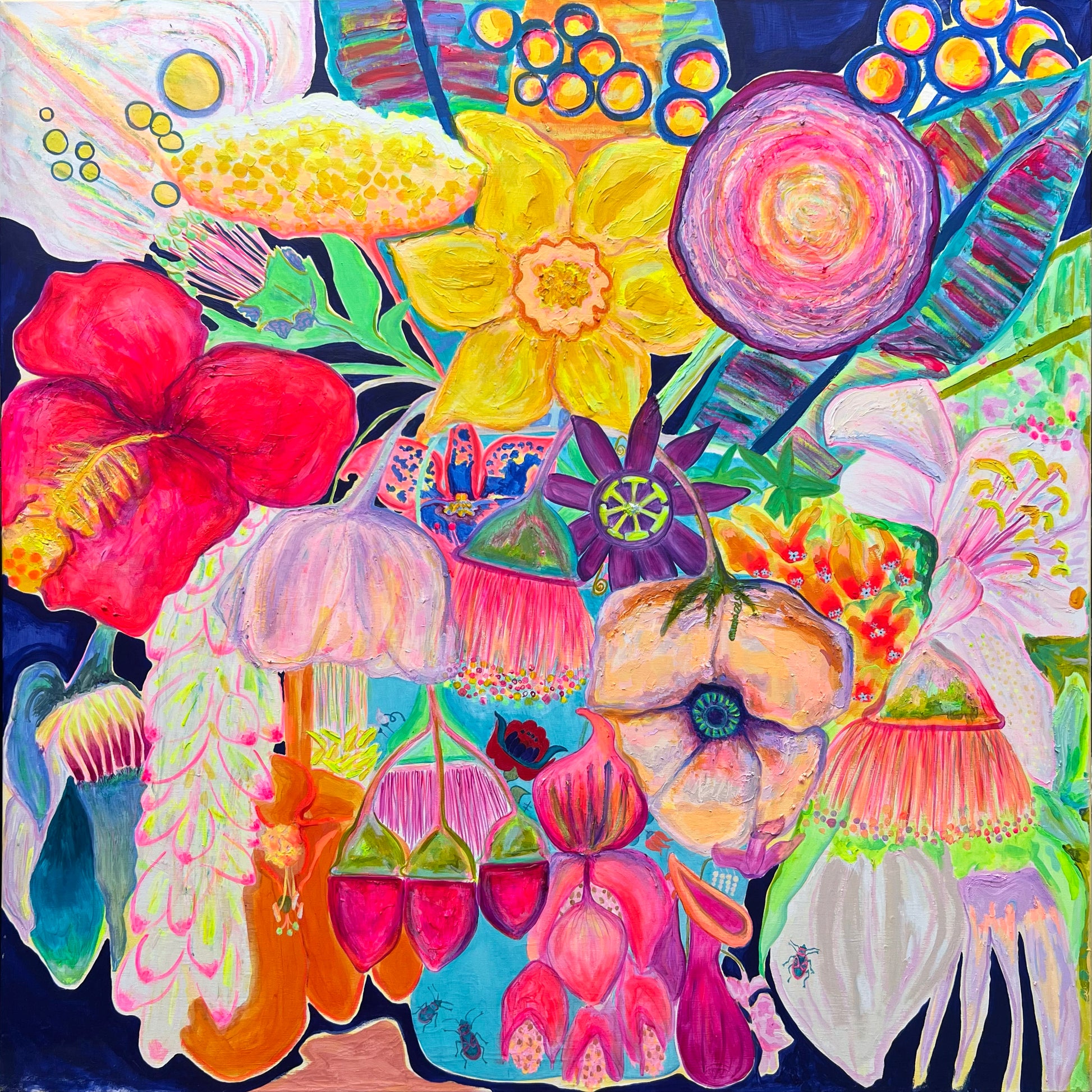 'The Impossible Bouquet' 120.5cm x 120.5cm - Kathryn Sillince Artist