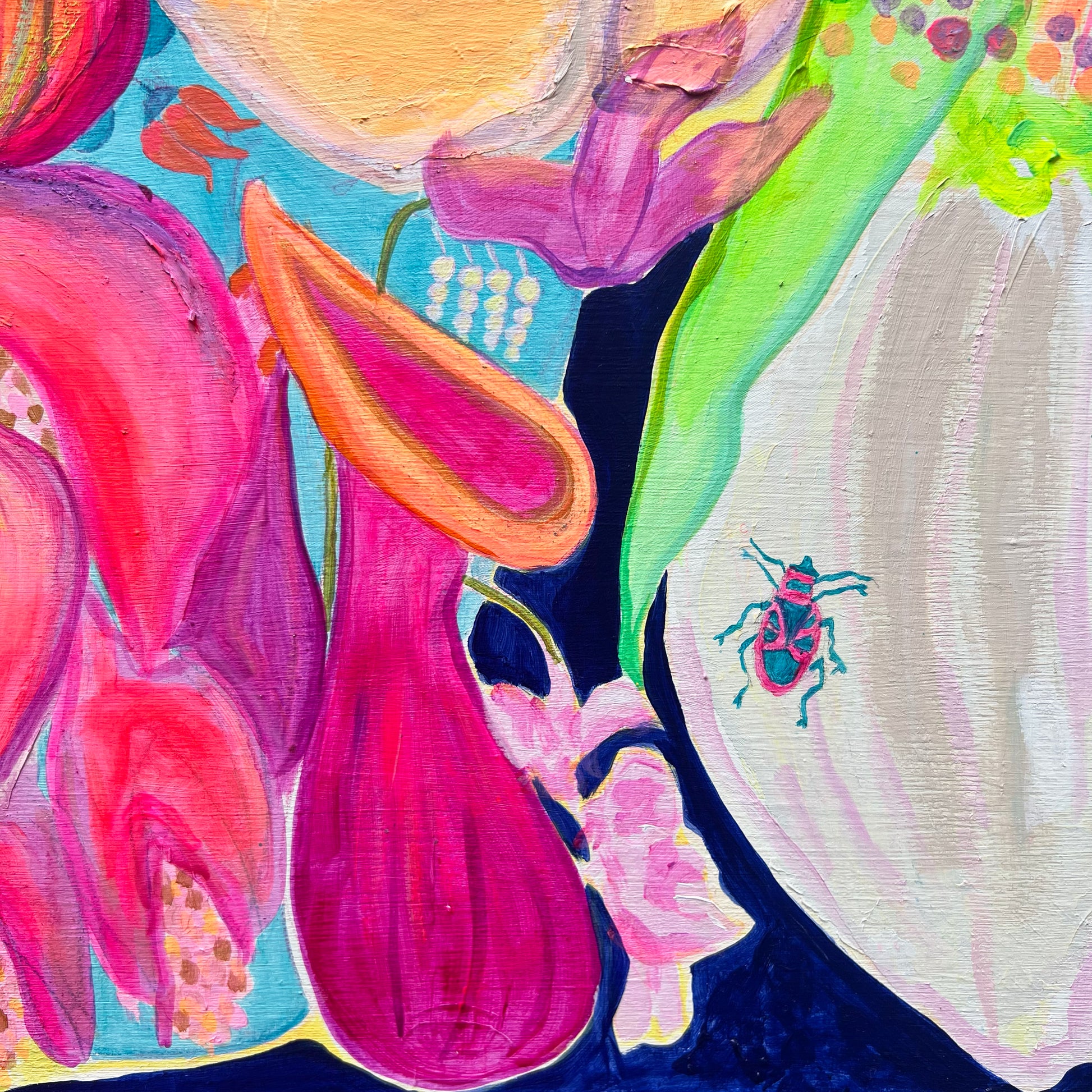 'The Impossible Bouquet' 120.5cm x 120.5cm - Kathryn Sillince Artist