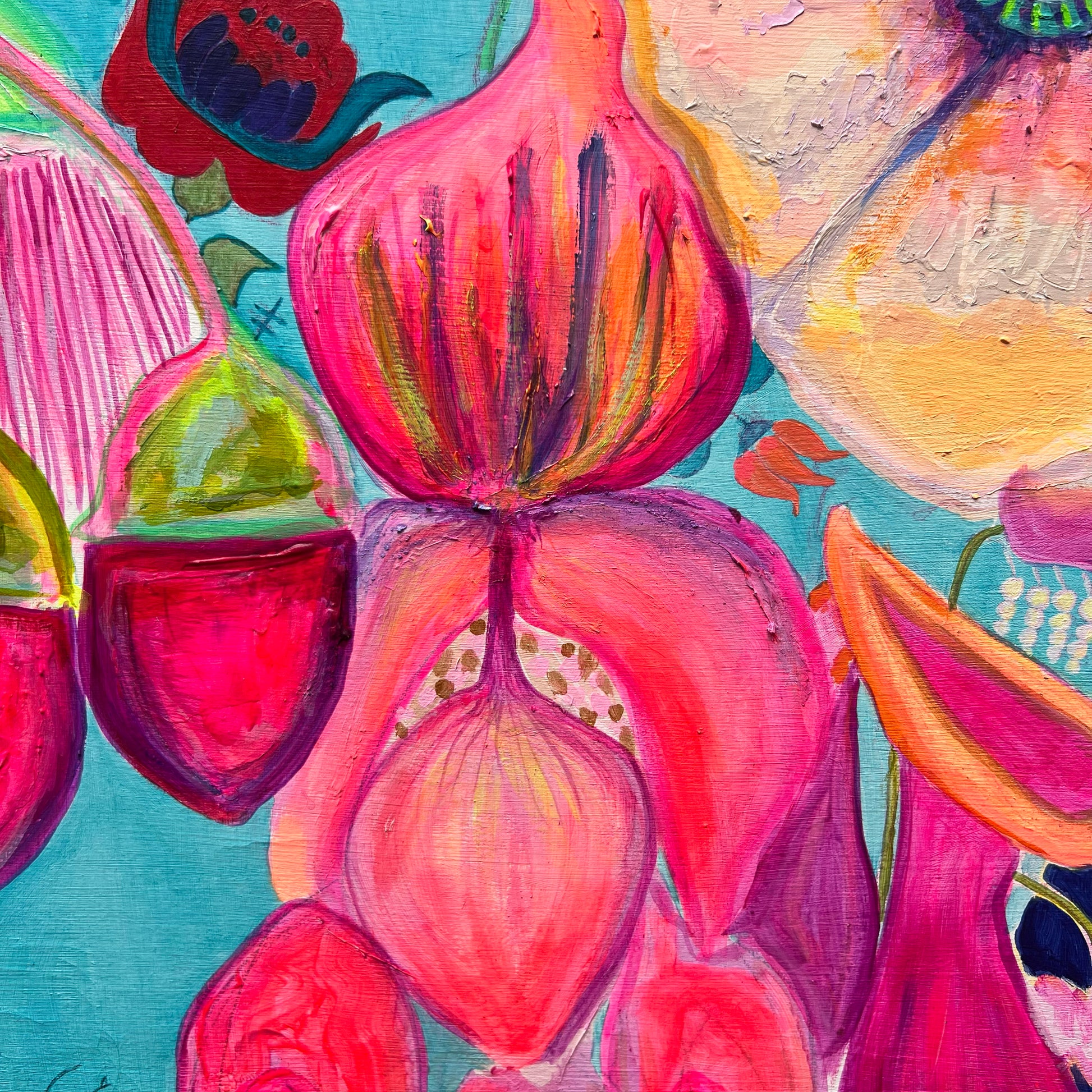 'The Impossible Bouquet' 120.5cm x 120.5cm - Kathryn Sillince Artist