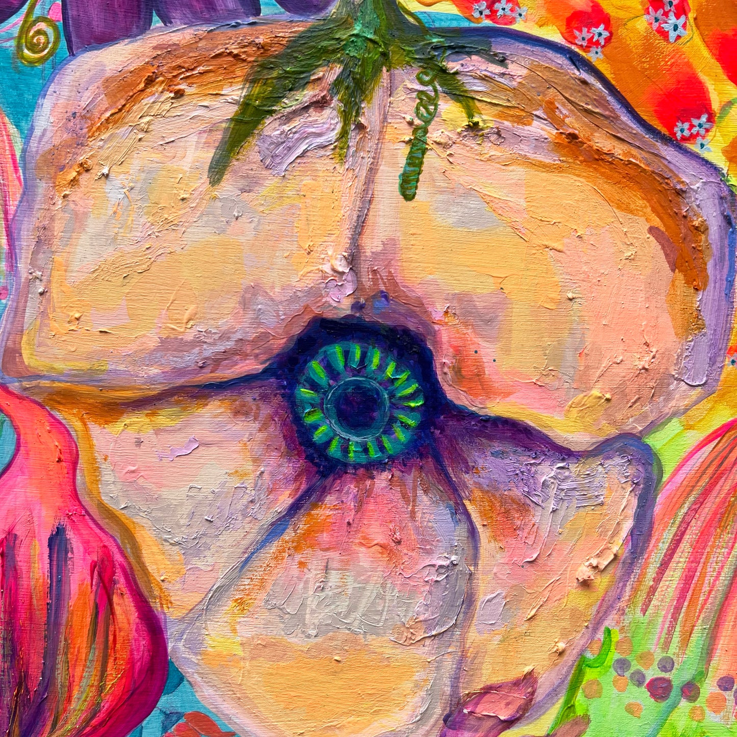 'The Impossible Bouquet' 120.5cm x 120.5cm - Kathryn Sillince Artist