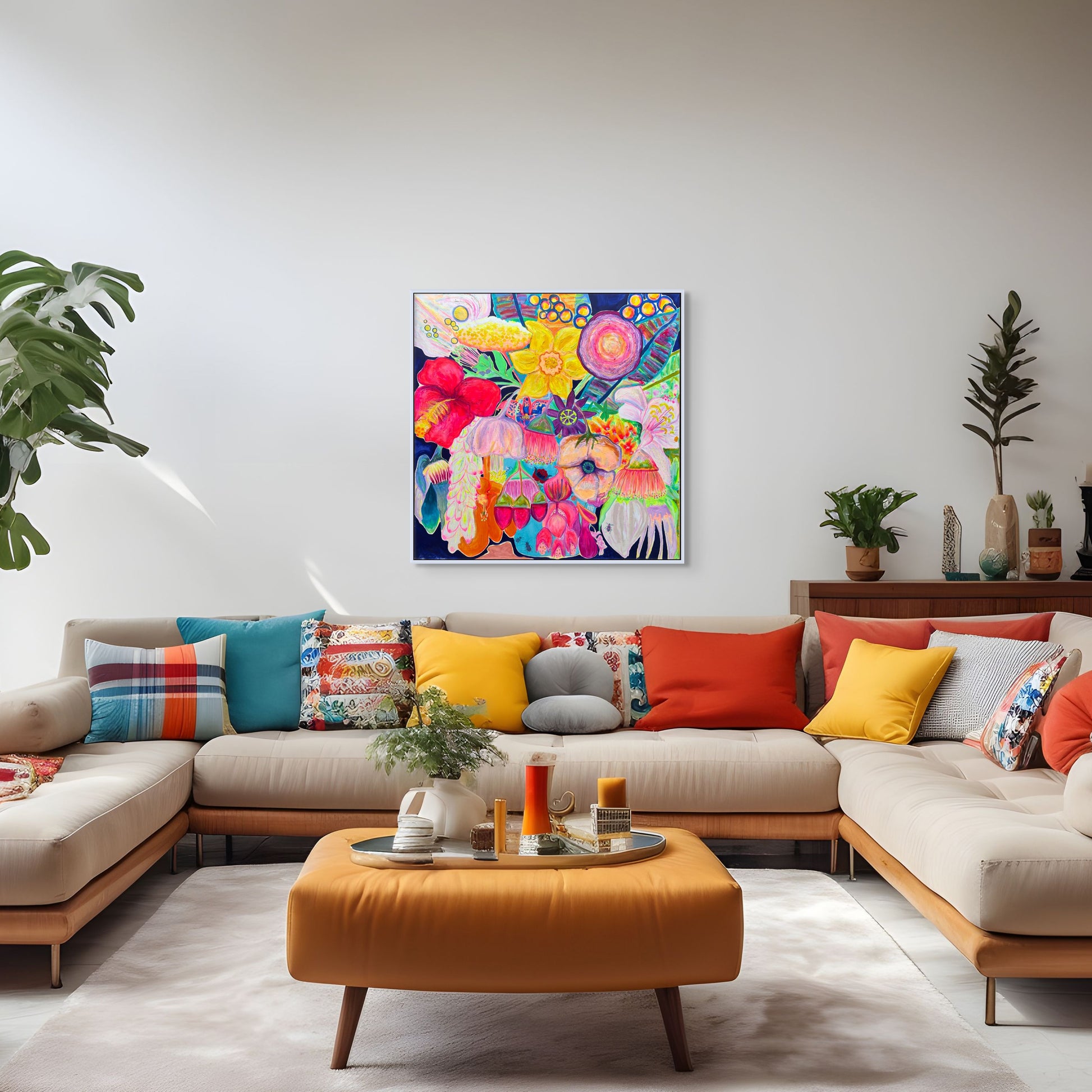 'The Impossible Bouquet' 120.5cm x 120.5cm - Kathryn Sillince Artist