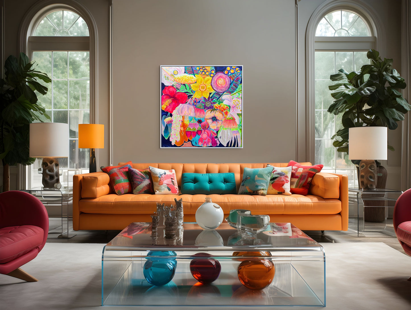 'The Impossible Bouquet' 120.5cm x 120.5cm - Kathryn Sillince Artist