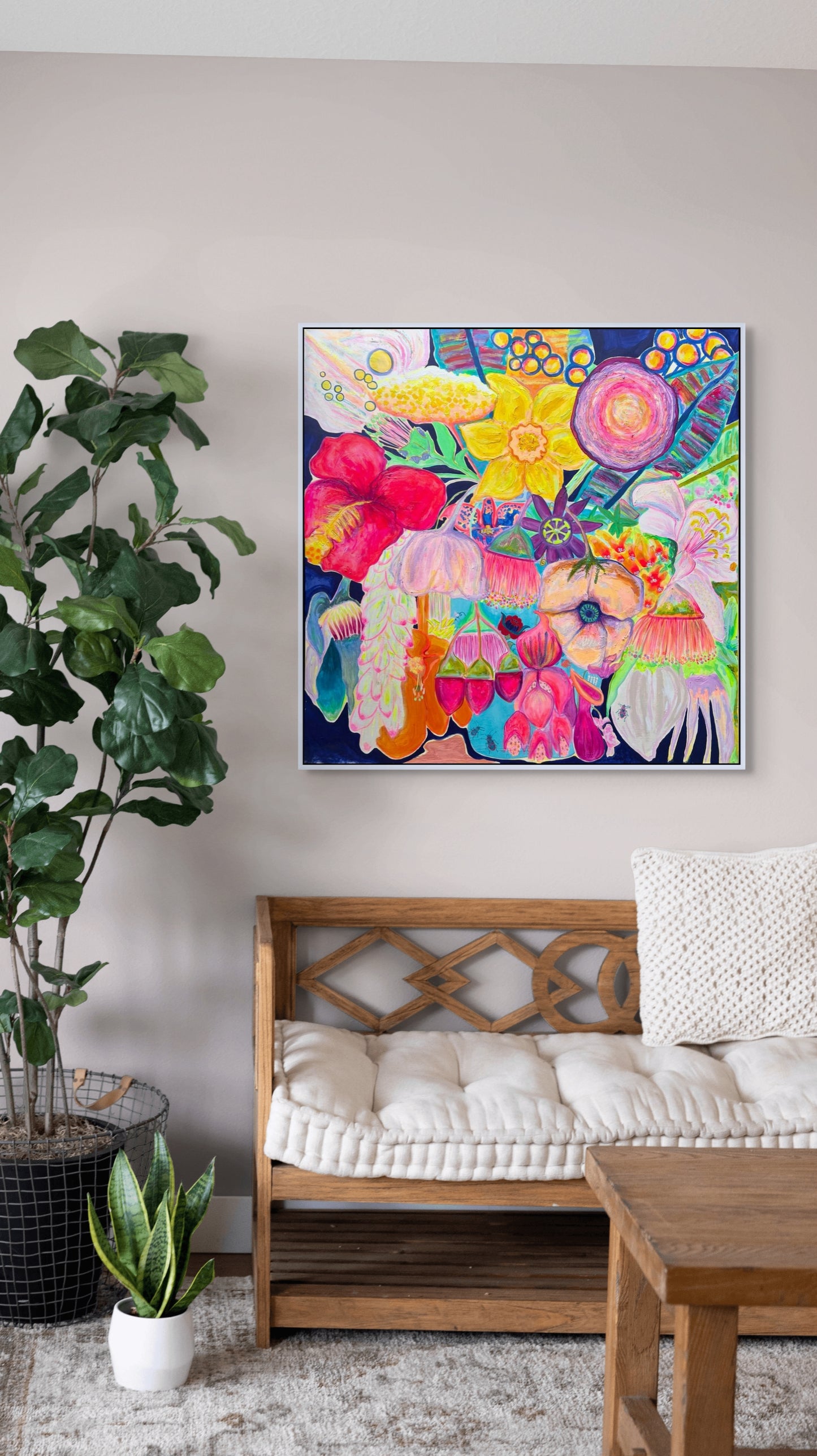 'The Impossible Bouquet' 120.5cm x 120.5cm - Kathryn Sillince Artist