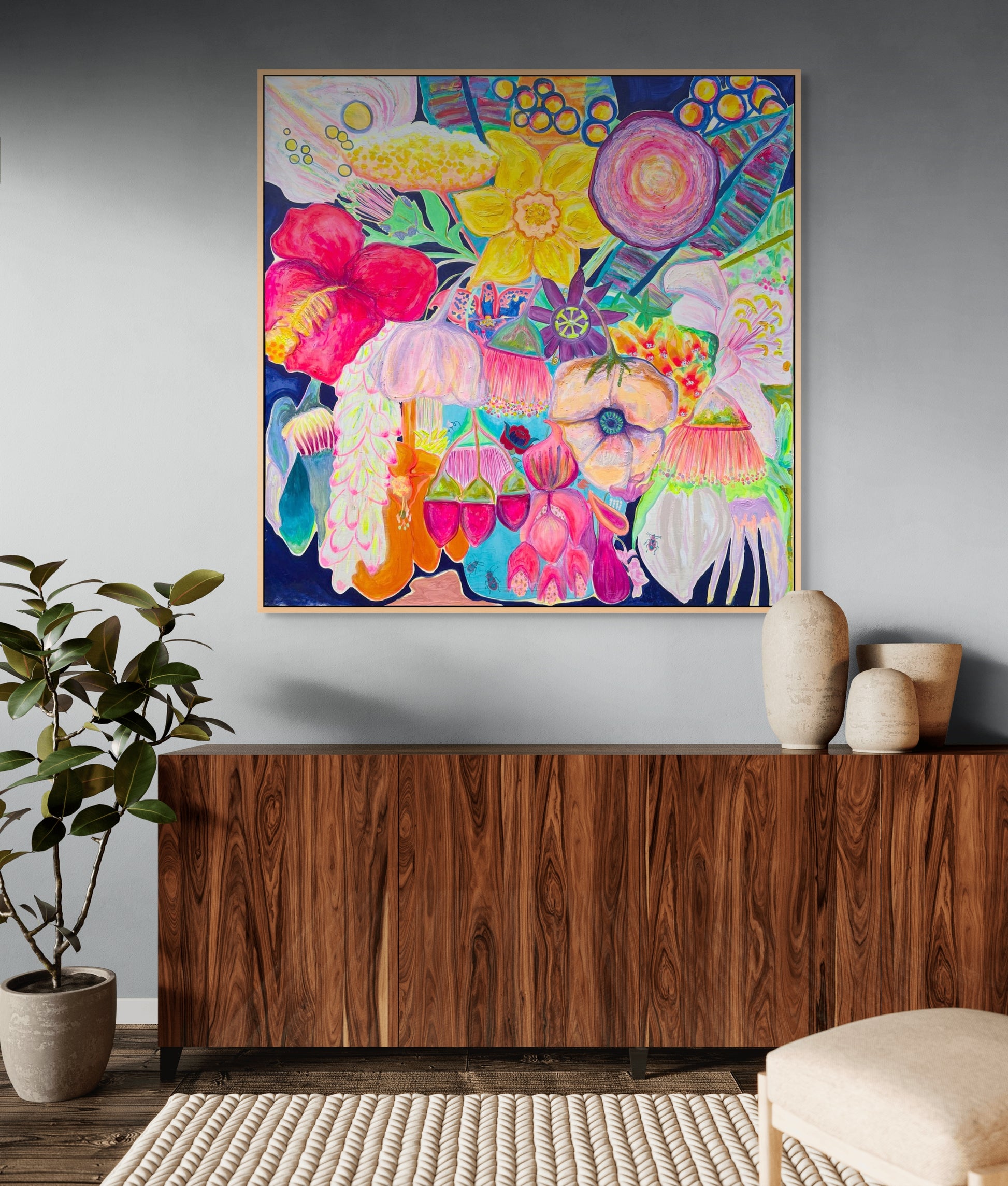 'The Impossible Bouquet' 120.5cm x 120.5cm - Kathryn Sillince Artist