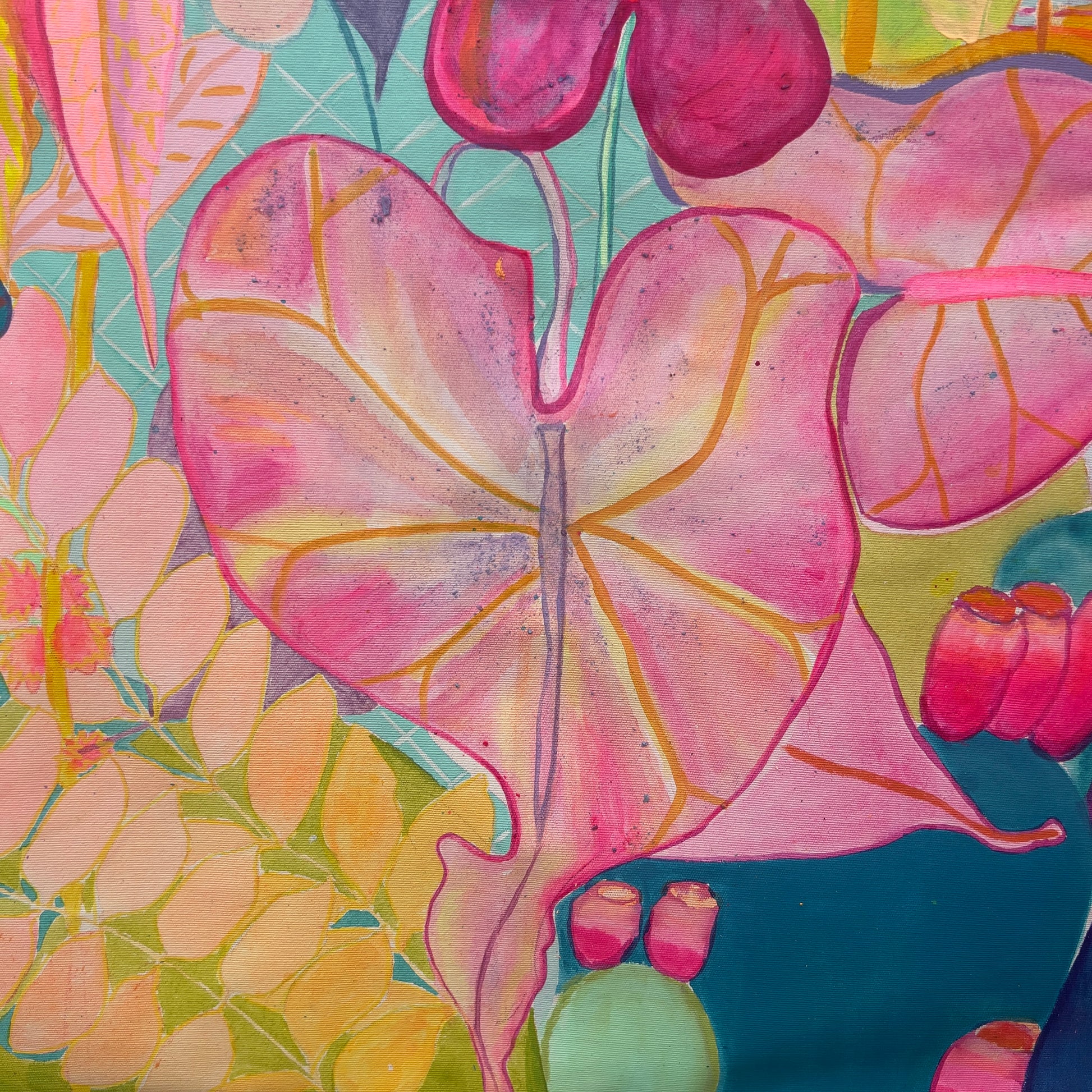 'The Mercury's Rising' 76.5cm x 76.5cm - Kathryn Sillince Artist
