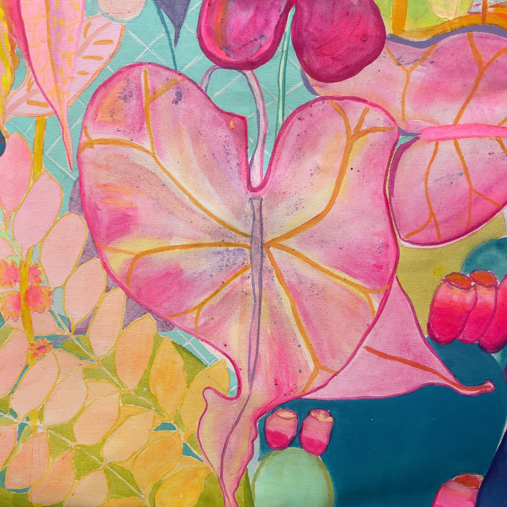 'The Mercury's Rising' 76.5cm x 76.5cm - Kathryn Sillince Artist