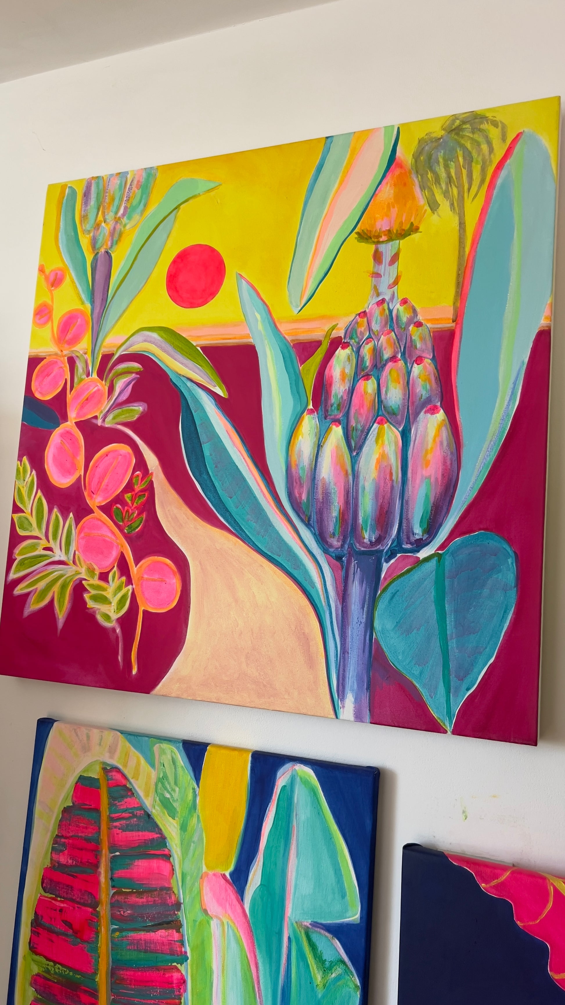 'The Path Into Summer' 76.5cm x 76.5cm - Kathryn Sillince Artist