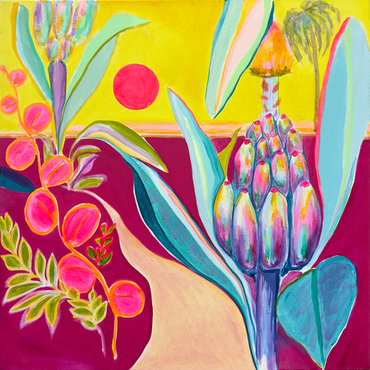 'The Path Into Summer' 76.5cm x 76.5cm - Kathryn Sillince Artist