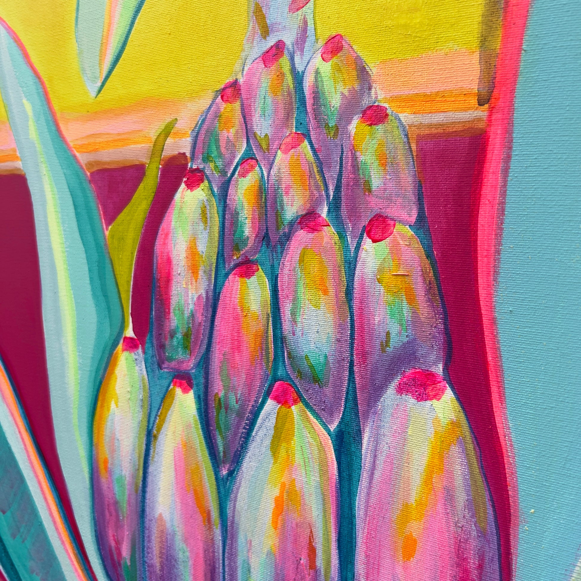 'The Path Into Summer' 76.5cm x 76.5cm - Kathryn Sillince Artist