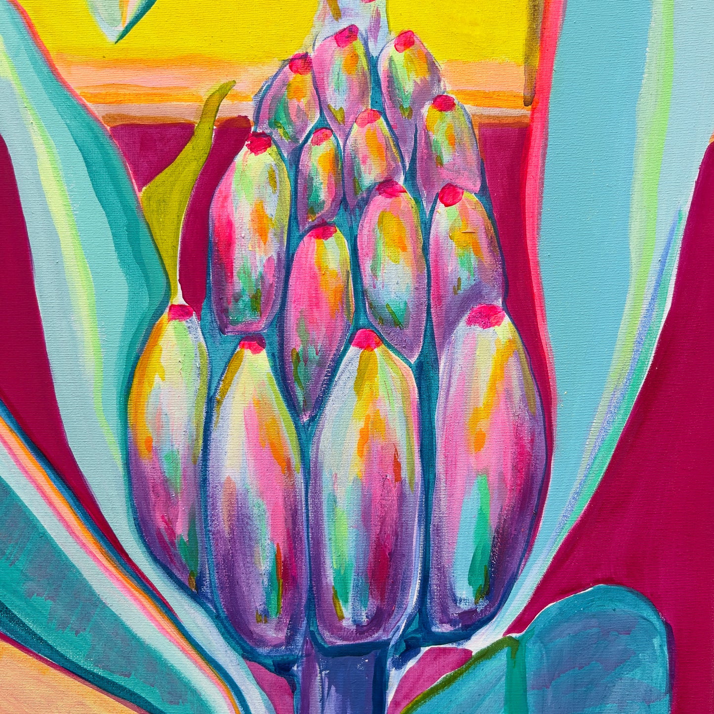 'The Path Into Summer' 76.5cm x 76.5cm - Kathryn Sillince Artist
