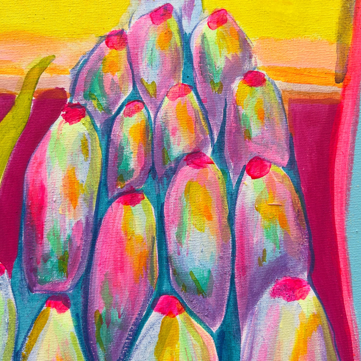 'The Path Into Summer' 76.5cm x 76.5cm - Kathryn Sillince Artist