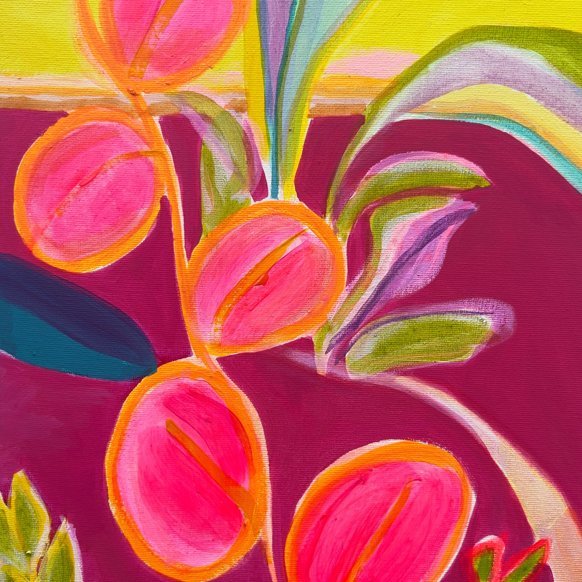 'The Path Into Summer' 76.5cm x 76.5cm - Kathryn Sillince Artist