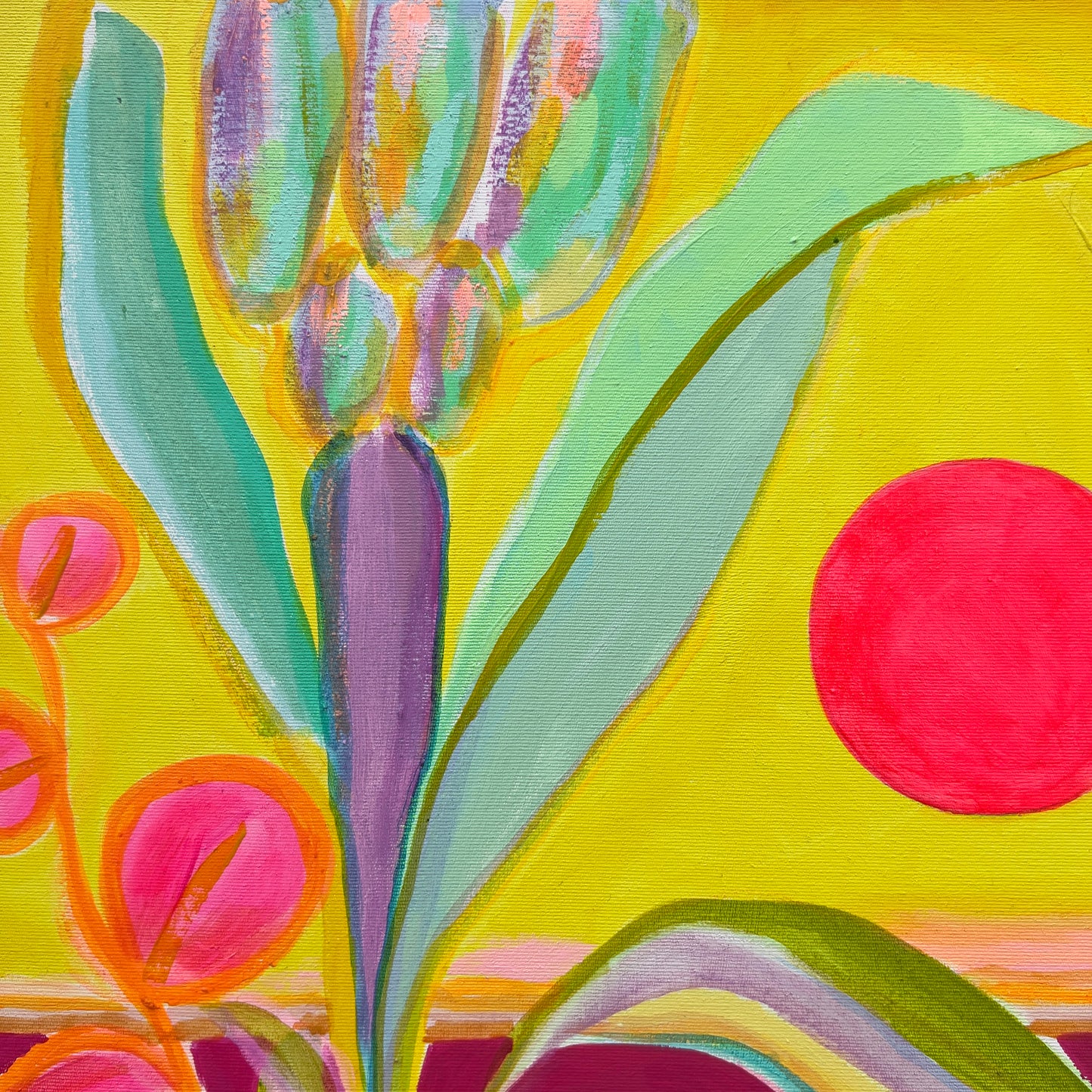 'The Path Into Summer' 76.5cm x 76.5cm - Kathryn Sillince Artist
