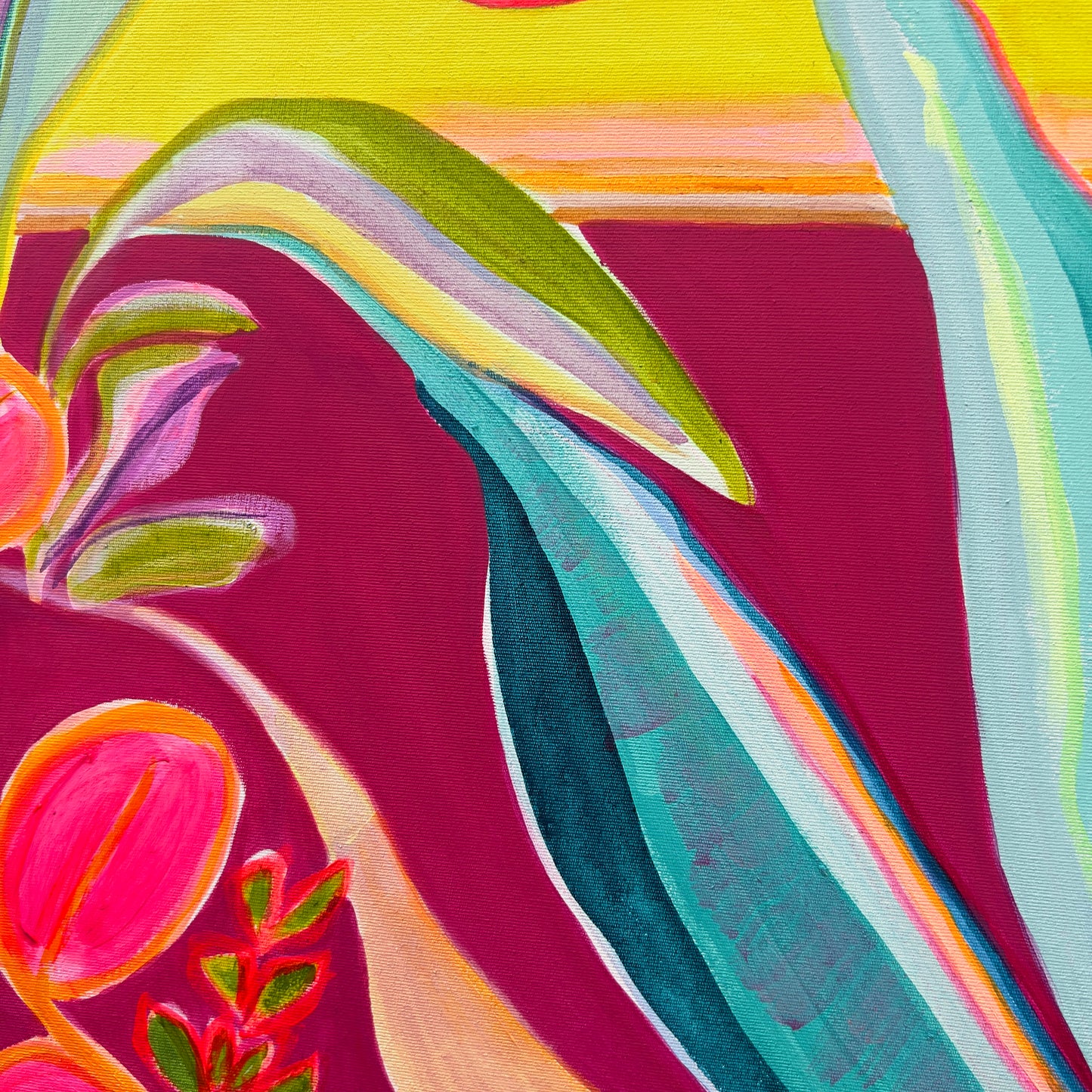 'The Path Into Summer' 76.5cm x 76.5cm - Kathryn Sillince Artist