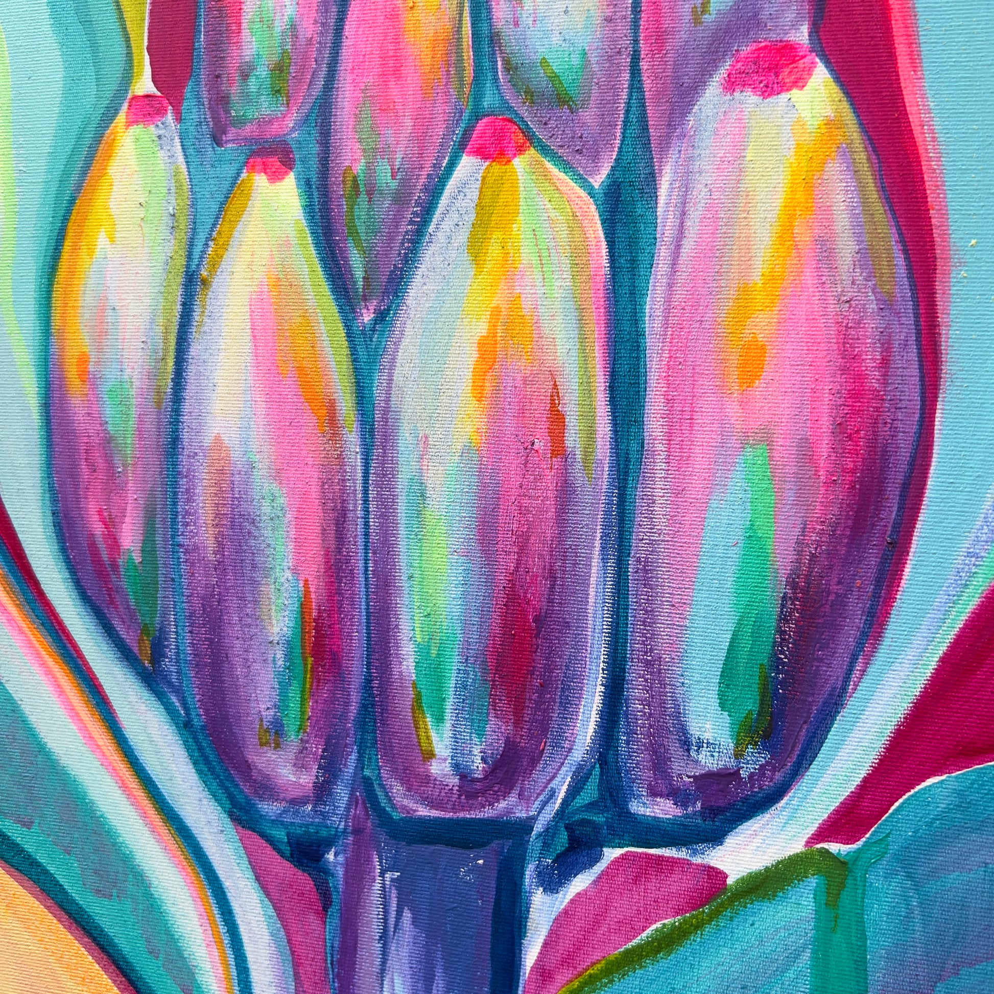'The Path Into Summer' 76.5cm x 76.5cm - Kathryn Sillince Artist