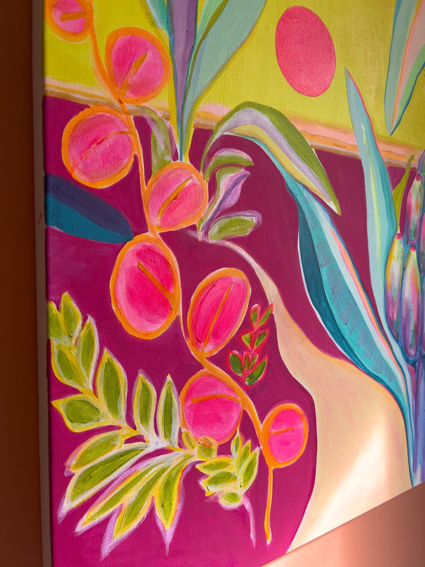 'The Path Into Summer' 76.5cm x 76.5cm - Kathryn Sillince Artist