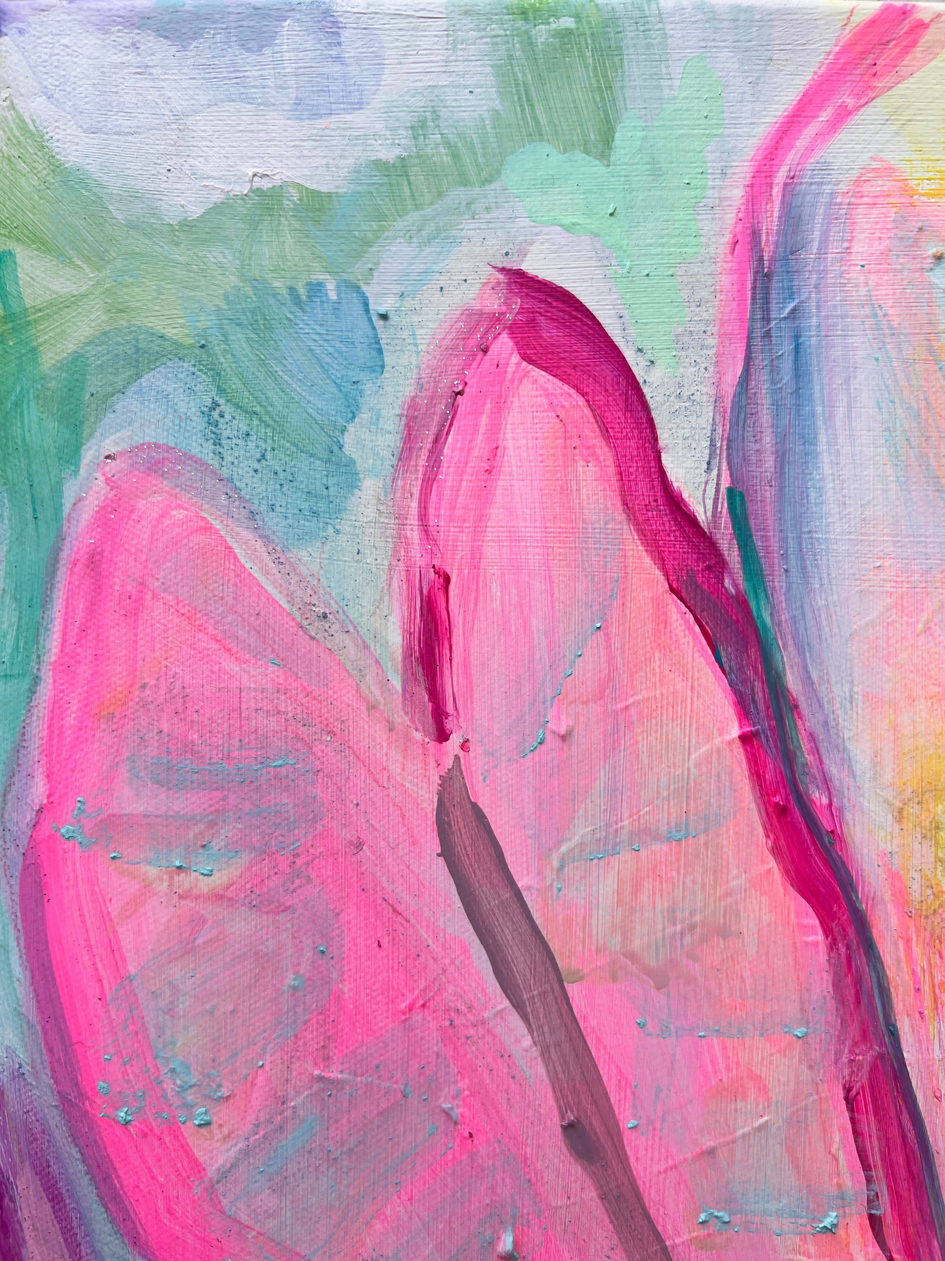 'Two Alocasia Leaves' 32.5cm x 43cm - Kathryn Sillince Artist