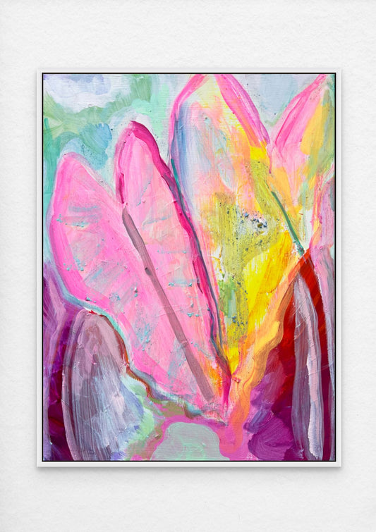 'Two Alocasia Leaves' 32.5cm x 43cm - Kathryn Sillince Artist