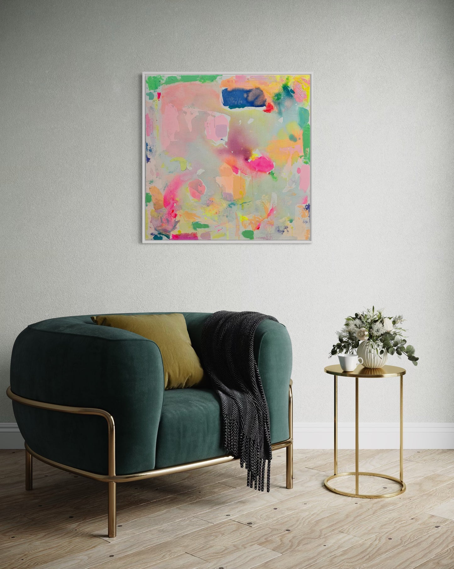 ‘Up In The Clouds’ 82cm x 82cm - Kathryn Sillince Artist