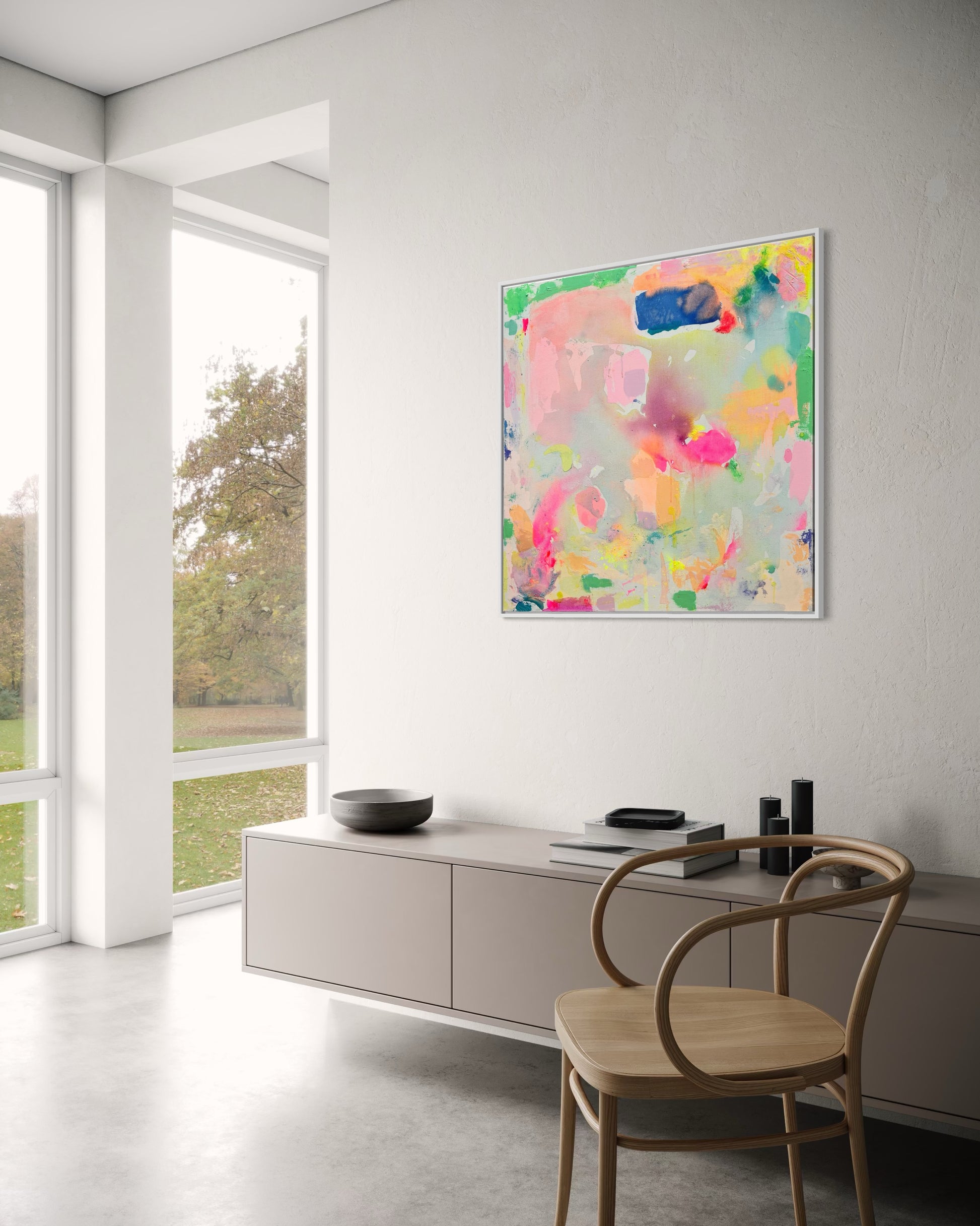 ‘Up In The Clouds’ 82cm x 82cm - Kathryn Sillince Artist