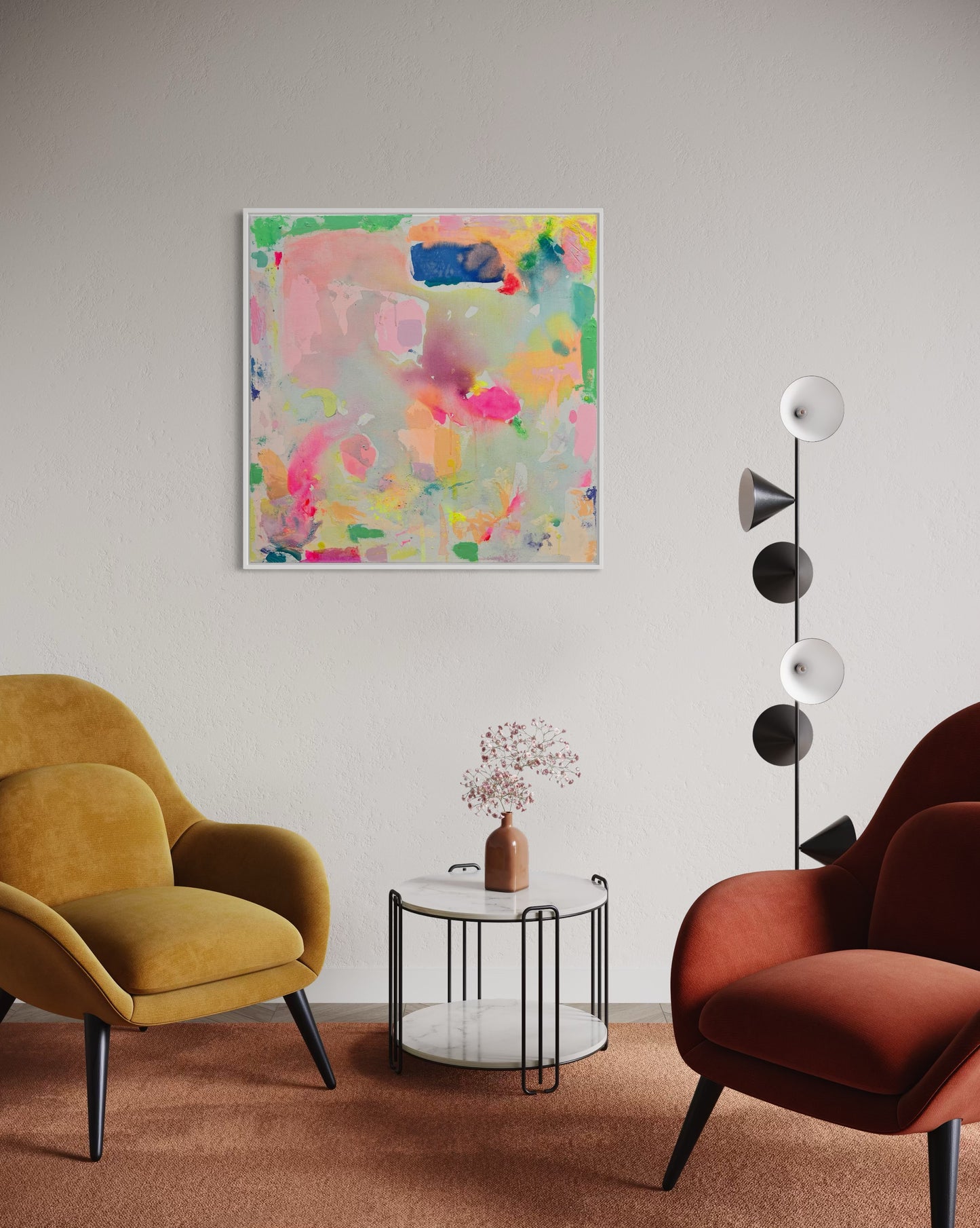 ‘Up In The Clouds’ 82cm x 82cm - Kathryn Sillince Artist