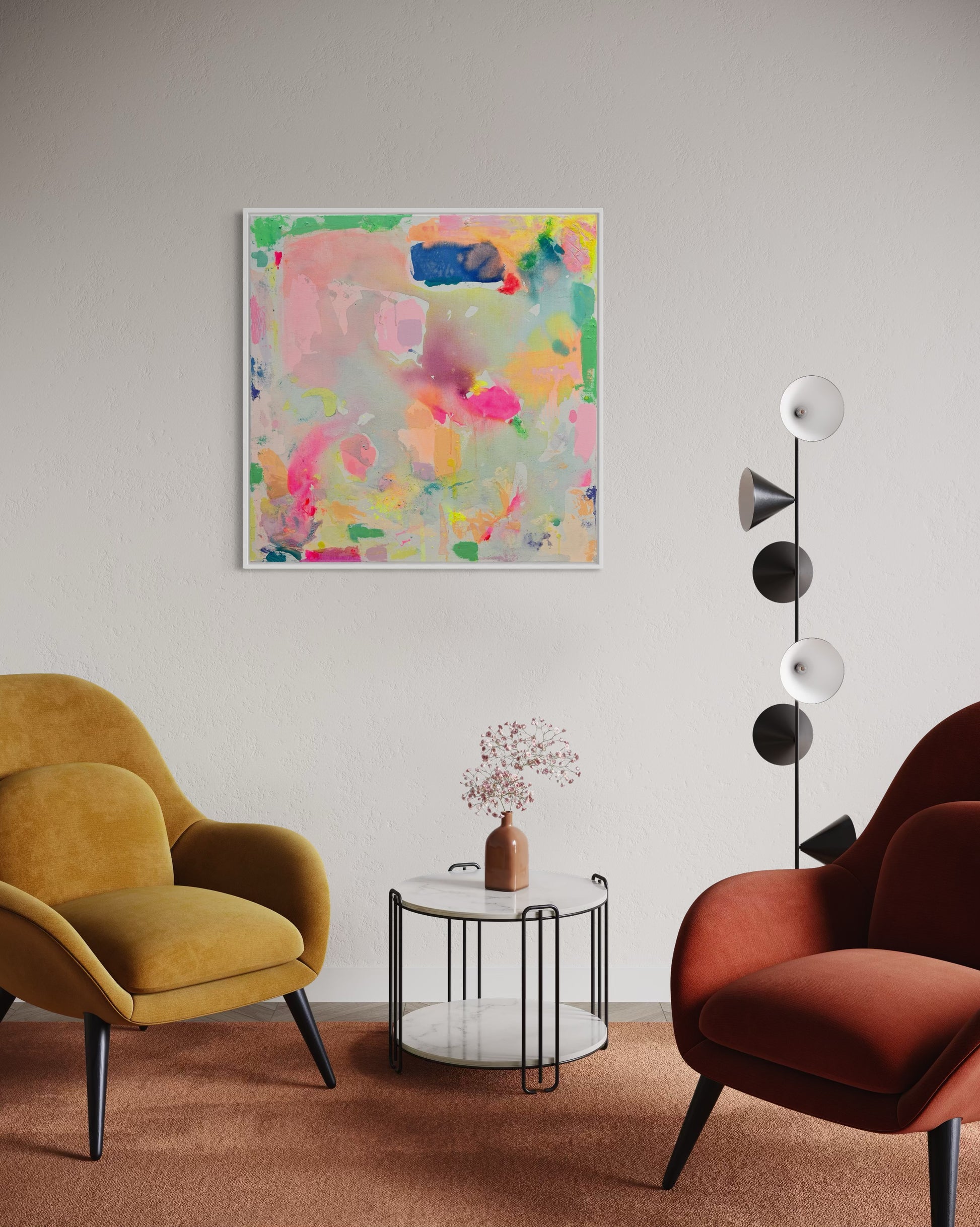 ‘Up In The Clouds’ 82cm x 82cm - Kathryn Sillince Artist