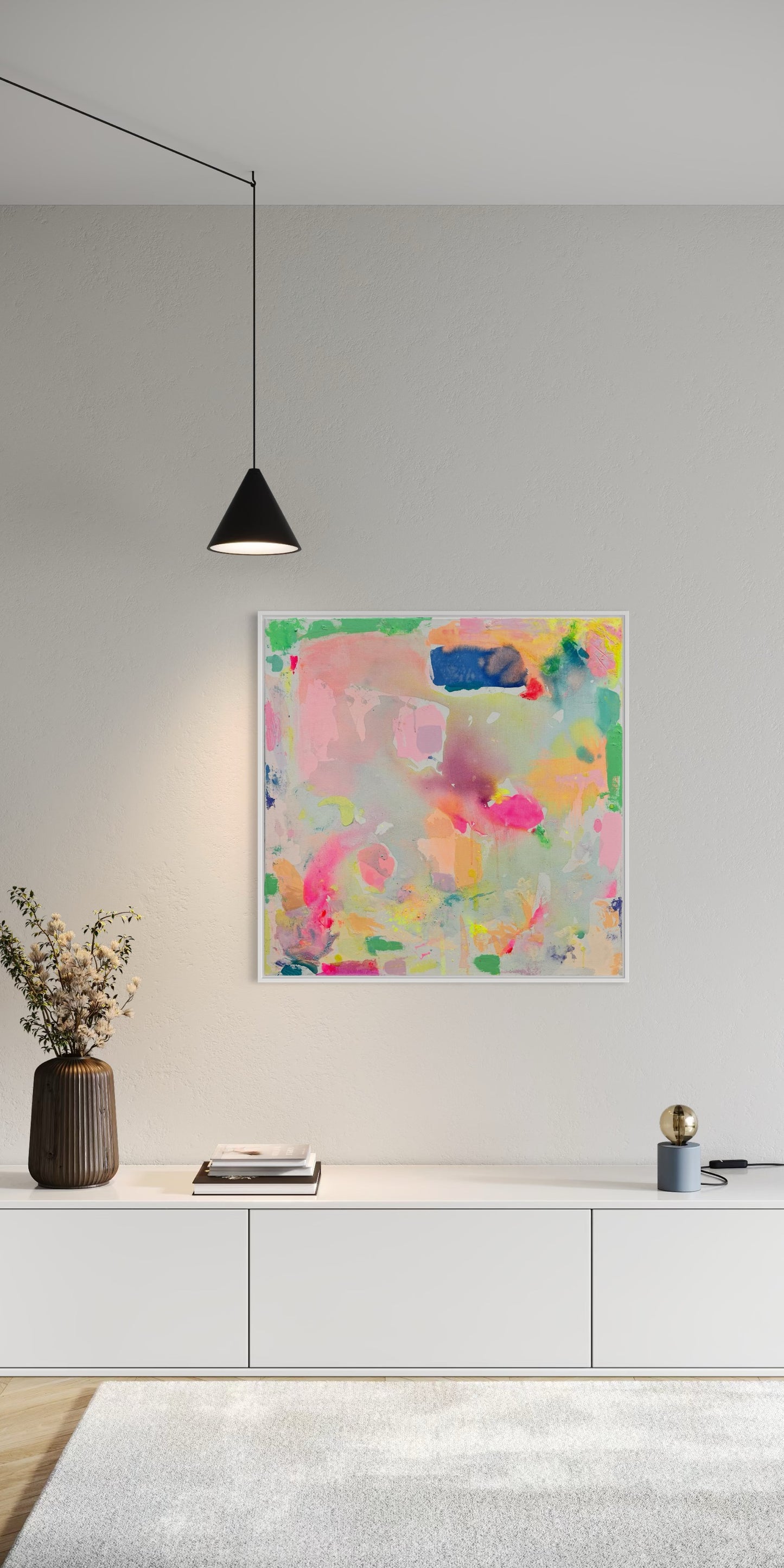 ‘Up In The Clouds’ 82cm x 82cm - Kathryn Sillince Artist