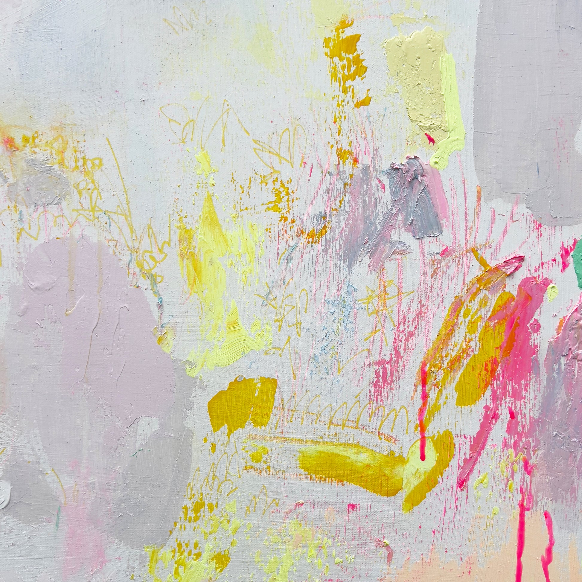 'Watching The World Go By' 80cm x 80cm - Kathryn Sillince Artist