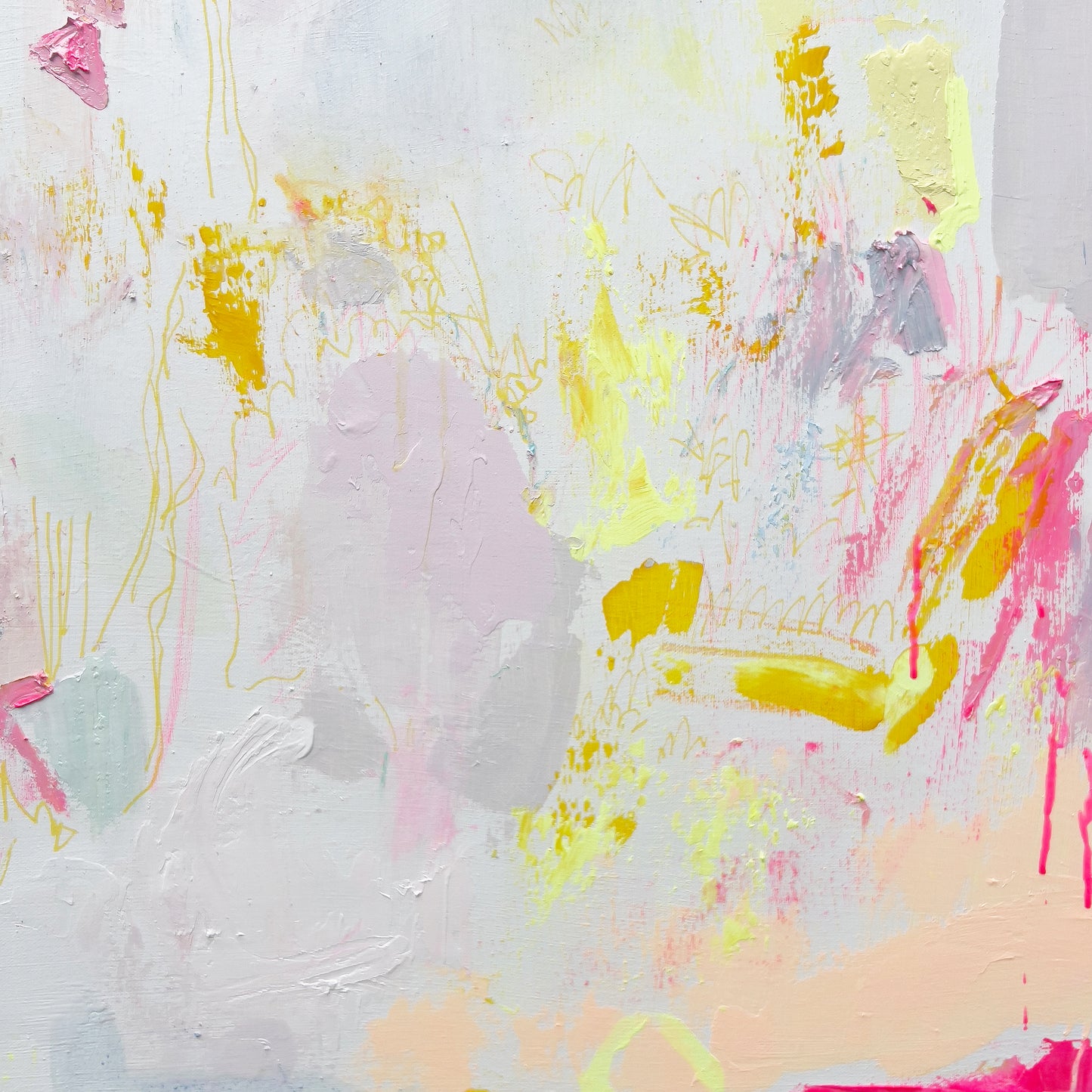 'Watching The World Go By' 80cm x 80cm - Kathryn Sillince Artist