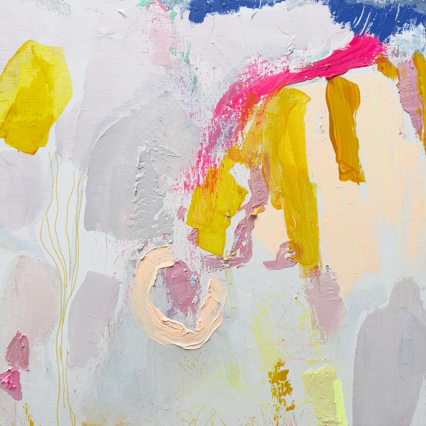 'Watching The World Go By' 80cm x 80cm - Kathryn Sillince Artist