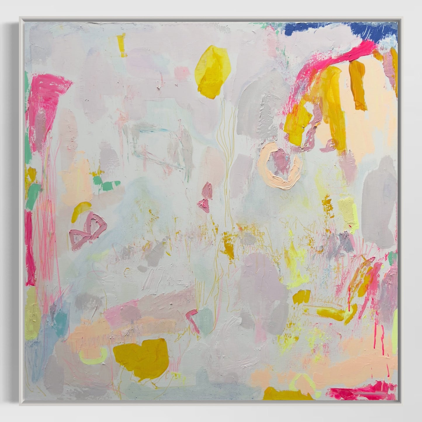 'Watching The World Go By' 80cm x 80cm - Kathryn Sillince Artist