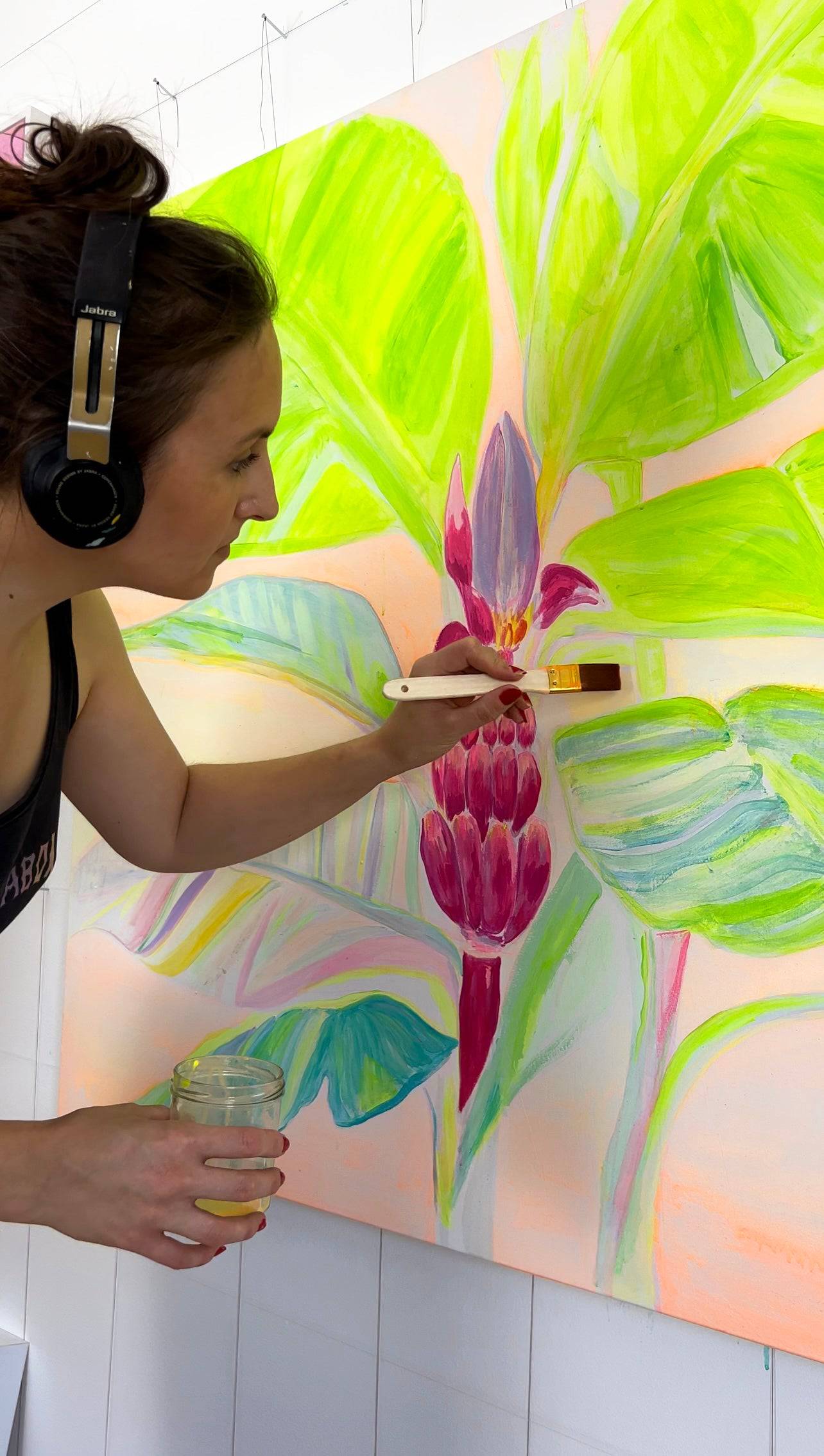 'Musa Velutina In Her Element'  112cm x 112cm - Kathryn Sillince Artist