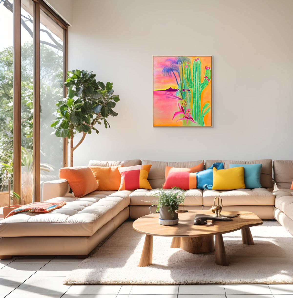 Canvas print titled "Mirage Over Malabar" by Printumo featuring a vibrant, artistic depiction of Malabar's scenic landscape.
