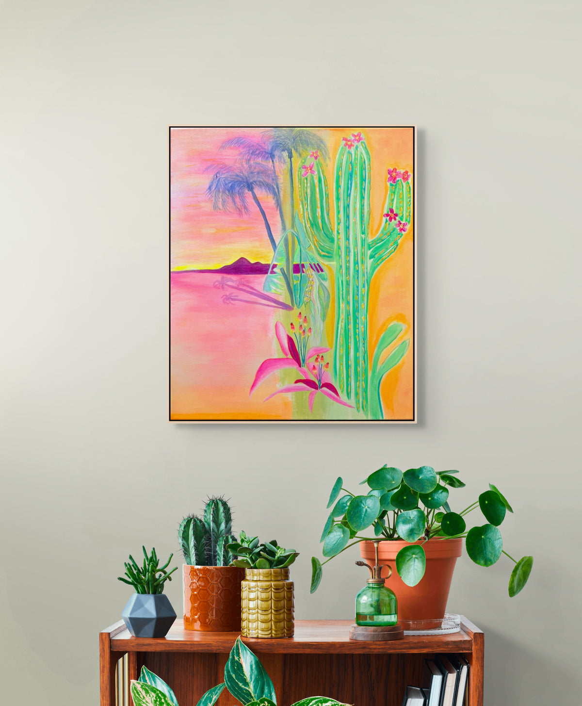 Printumo Mirage Over Malabar canvas print featuring a vibrant, scenic view of Malabar with colorful, artistic design.