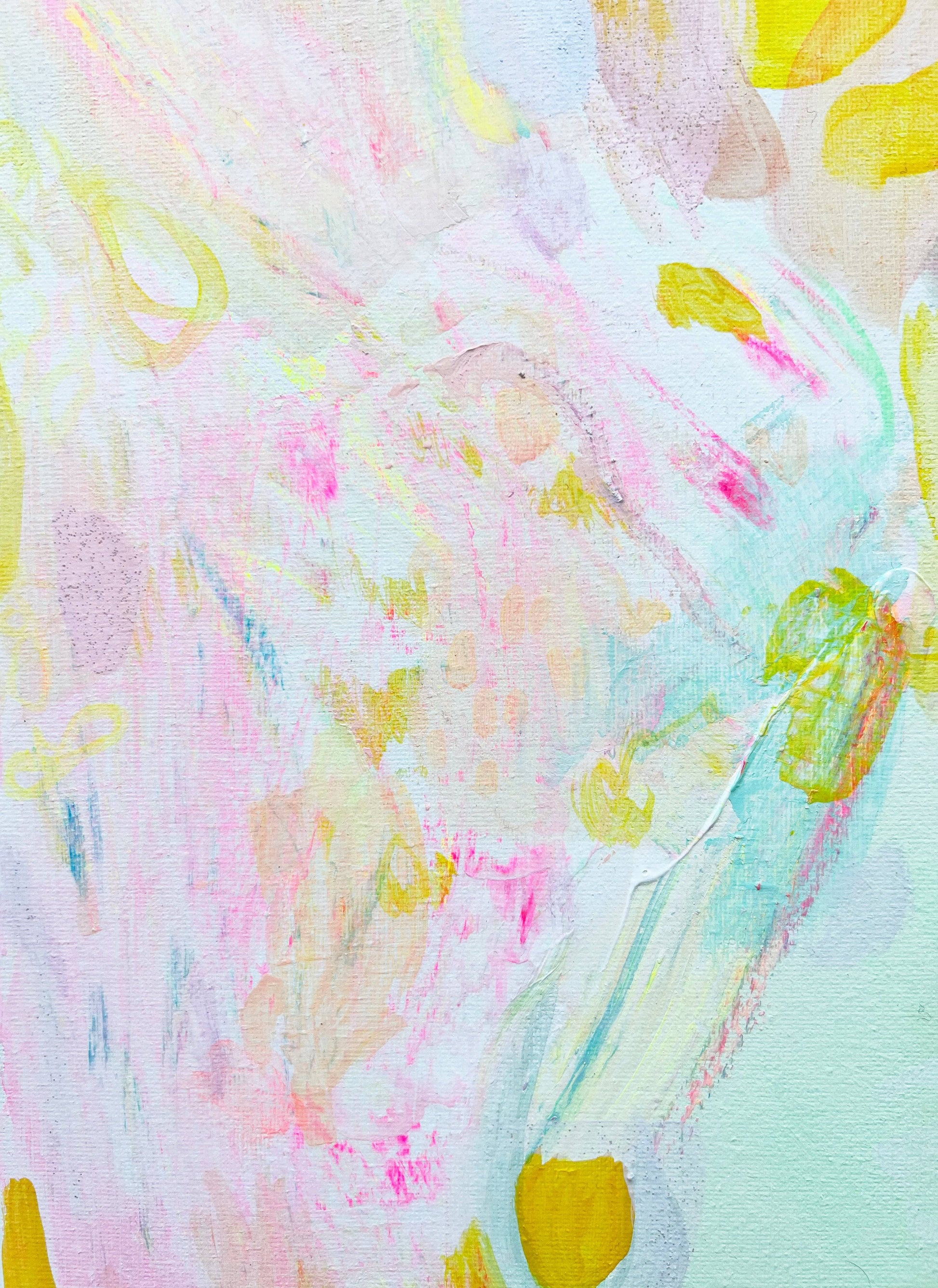 'On Our Way To The Beach'  41cm x 41cm - Kathryn Sillince Artist