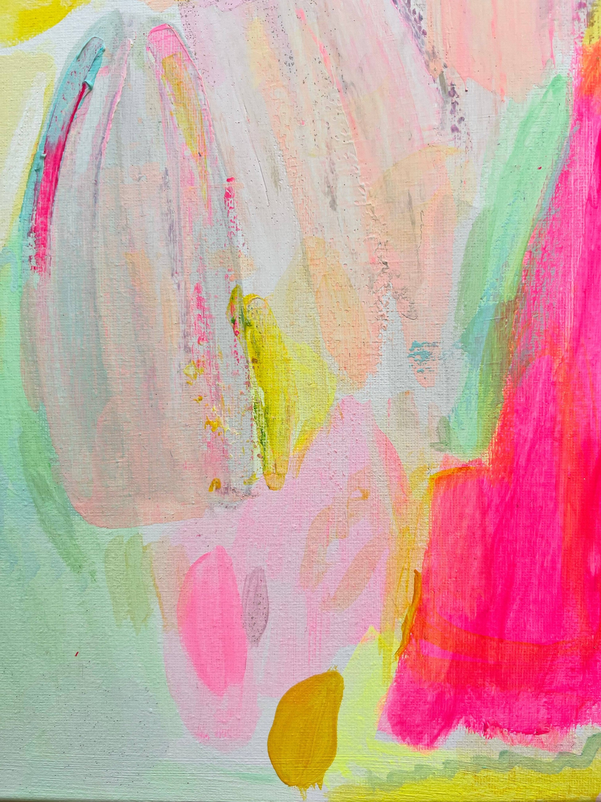 'On Our Way To The Beach'  41cm x 41cm - Kathryn Sillince Artist