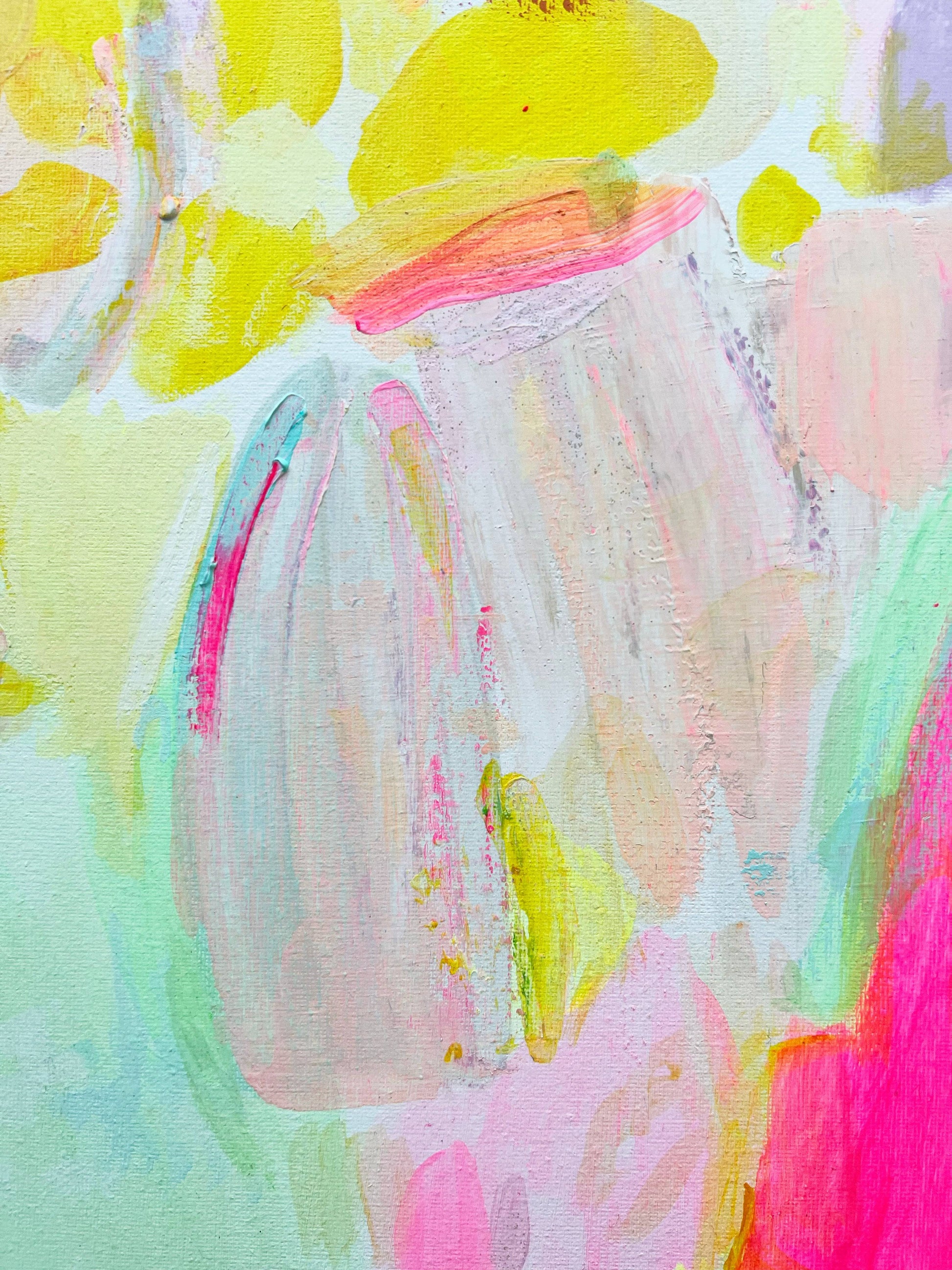 'On Our Way To The Beach'  41cm x 41cm - Kathryn Sillince Artist