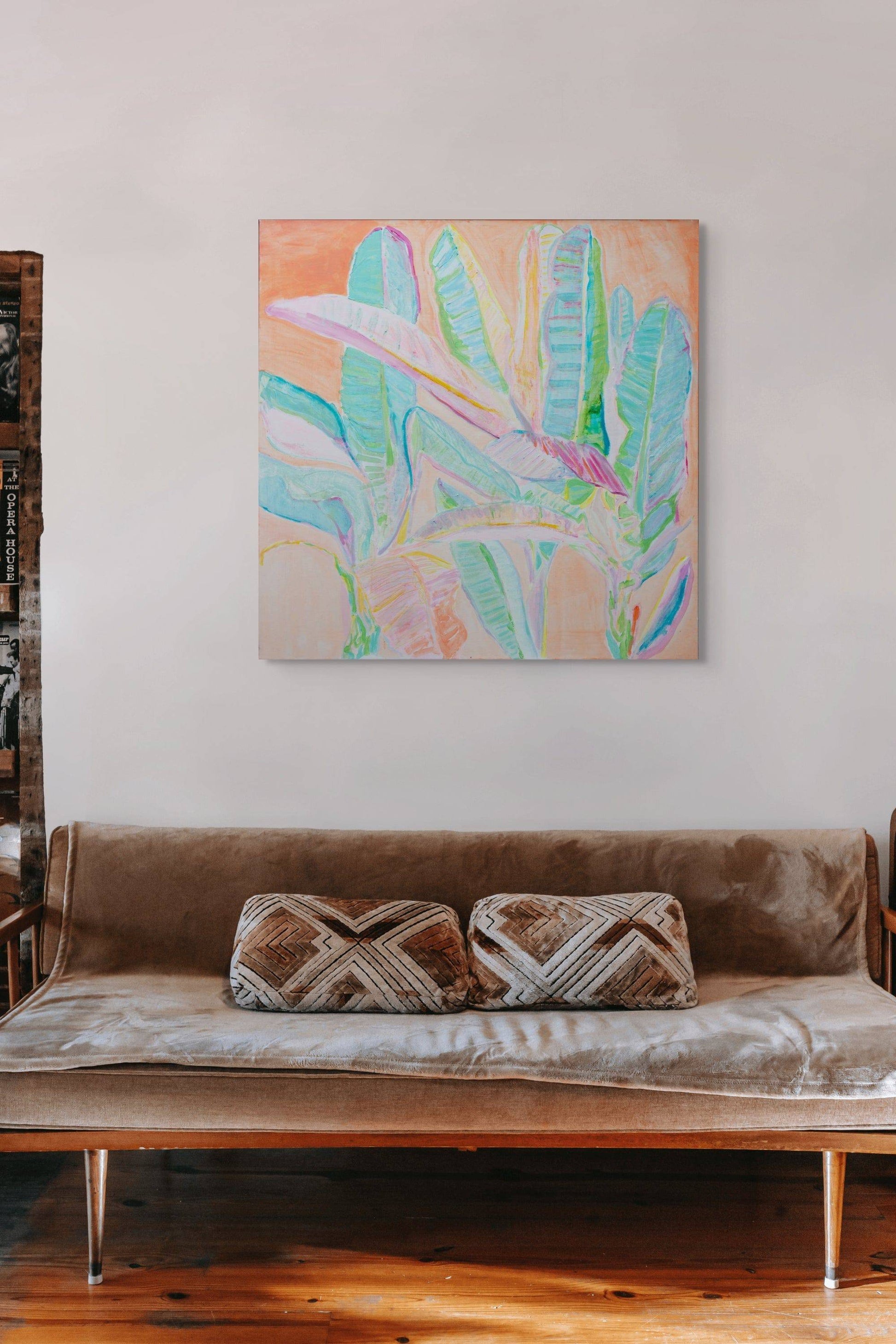 'Banana Leaves Study'  90cm x 90cm - Kathryn Sillince Artist