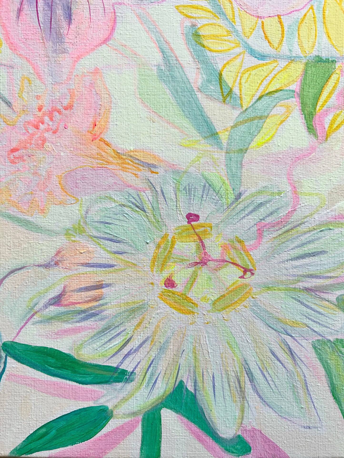 'Passiflora Anastasia'  45cm x 45cm - Kathryn Sillince Artist