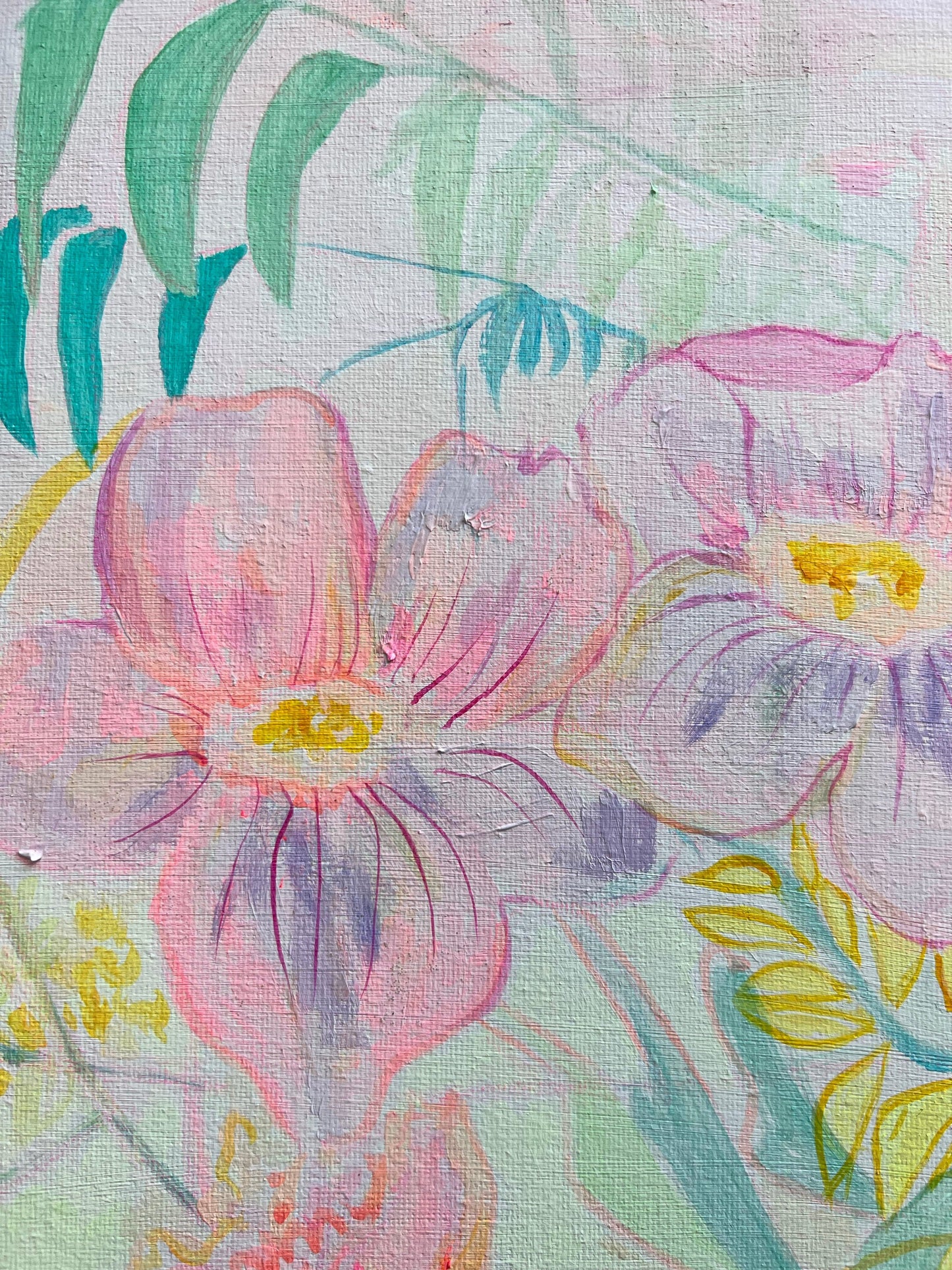'Passiflora Anastasia'  45cm x 45cm - Kathryn Sillince Artist