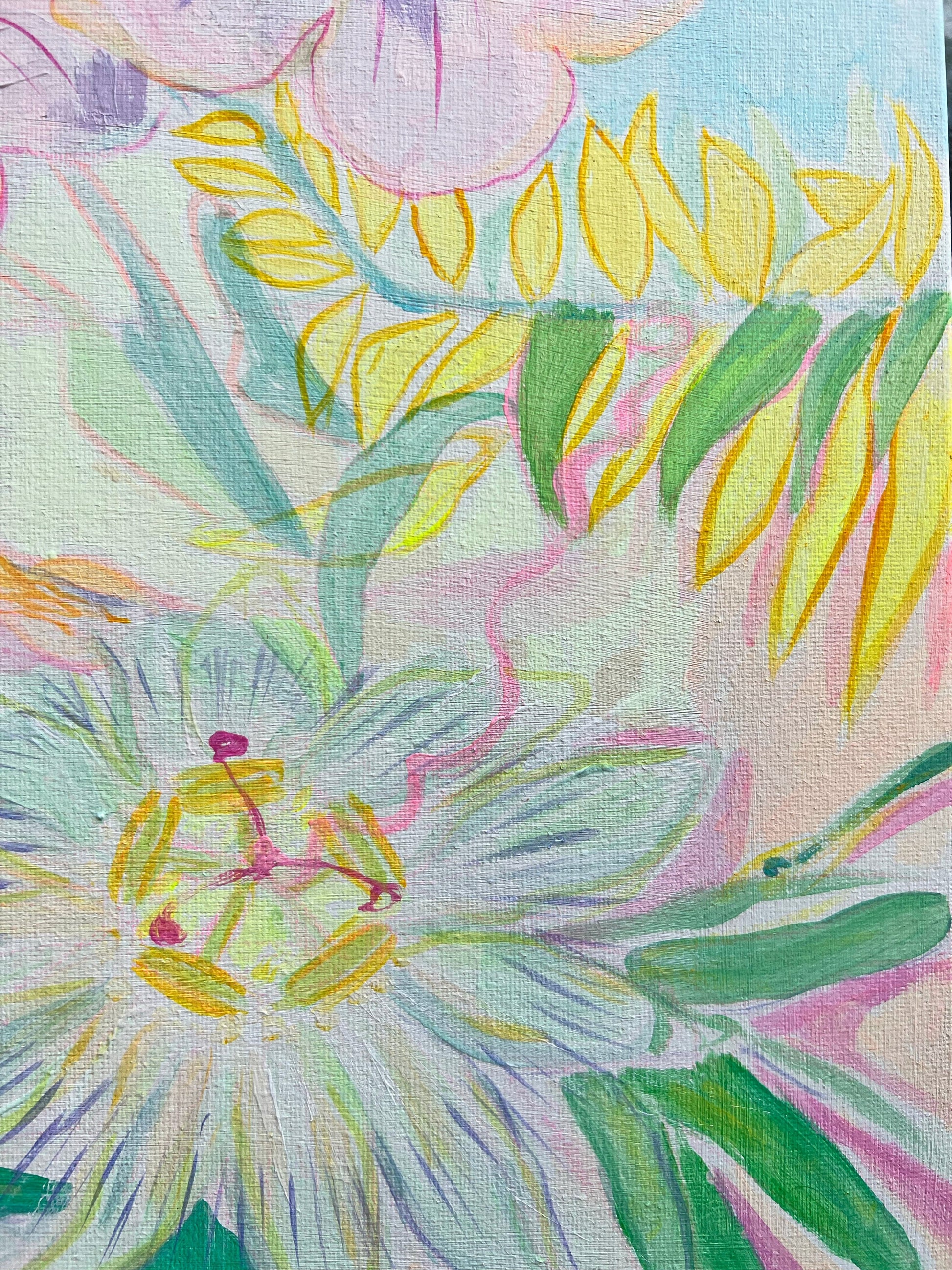 'Passiflora Anastasia'  45cm x 45cm - Kathryn Sillince Artist