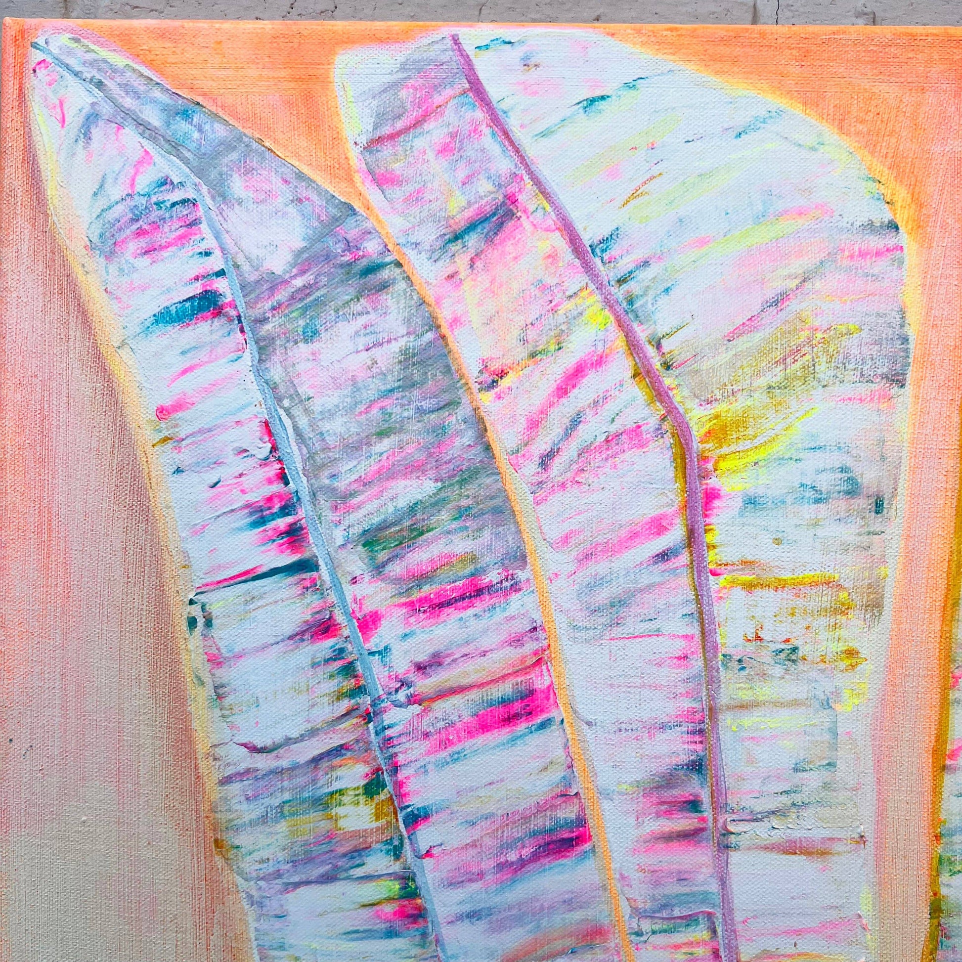 'Rainbow Palms At Sundown'  51cm x 61cm - Kathryn Sillince Artist