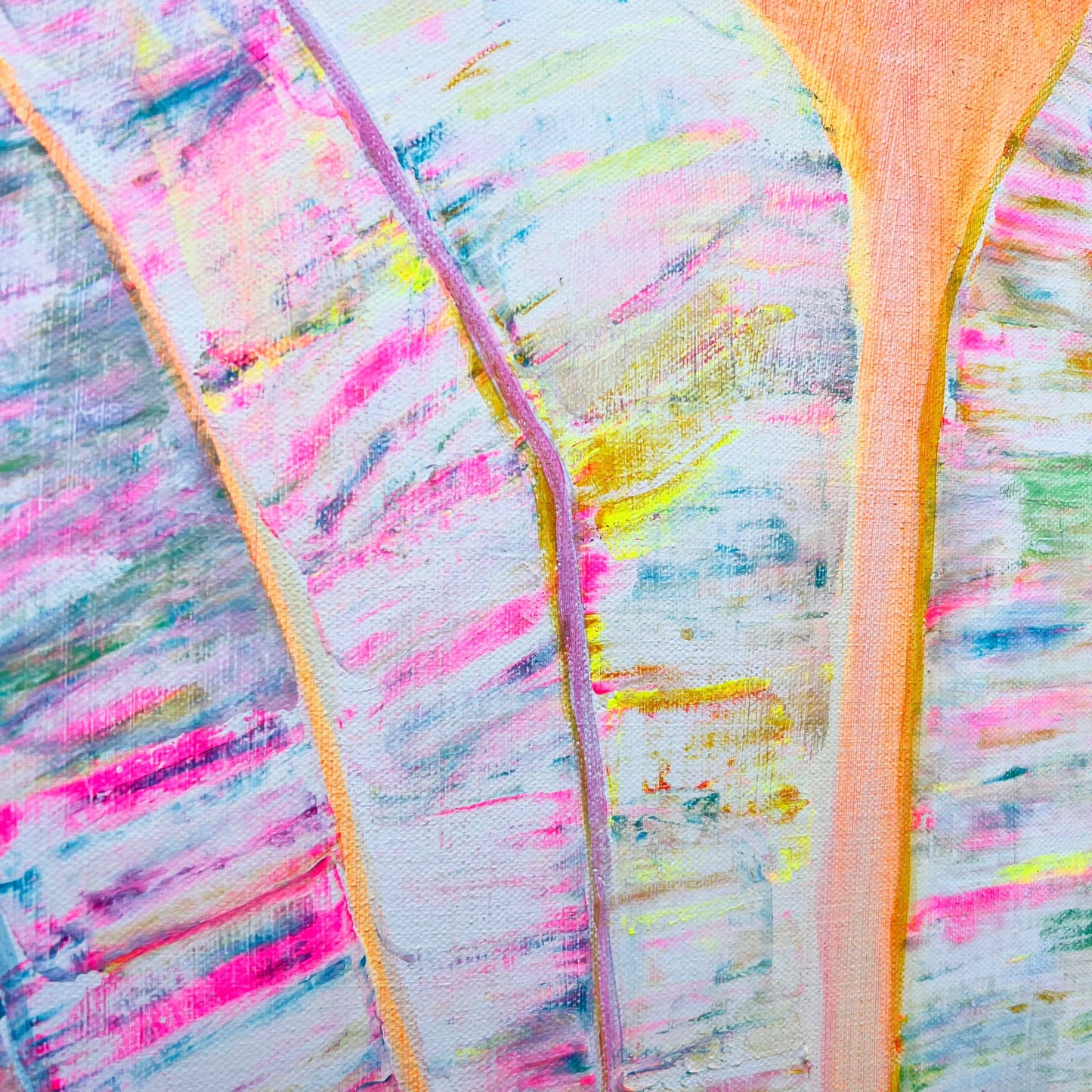 'Rainbow Palms At Sundown'  51cm x 61cm - Kathryn Sillince Artist