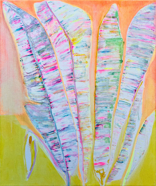 'Rainbow Palms At Sundown'  51cm x 61cm - Kathryn Sillince Artist