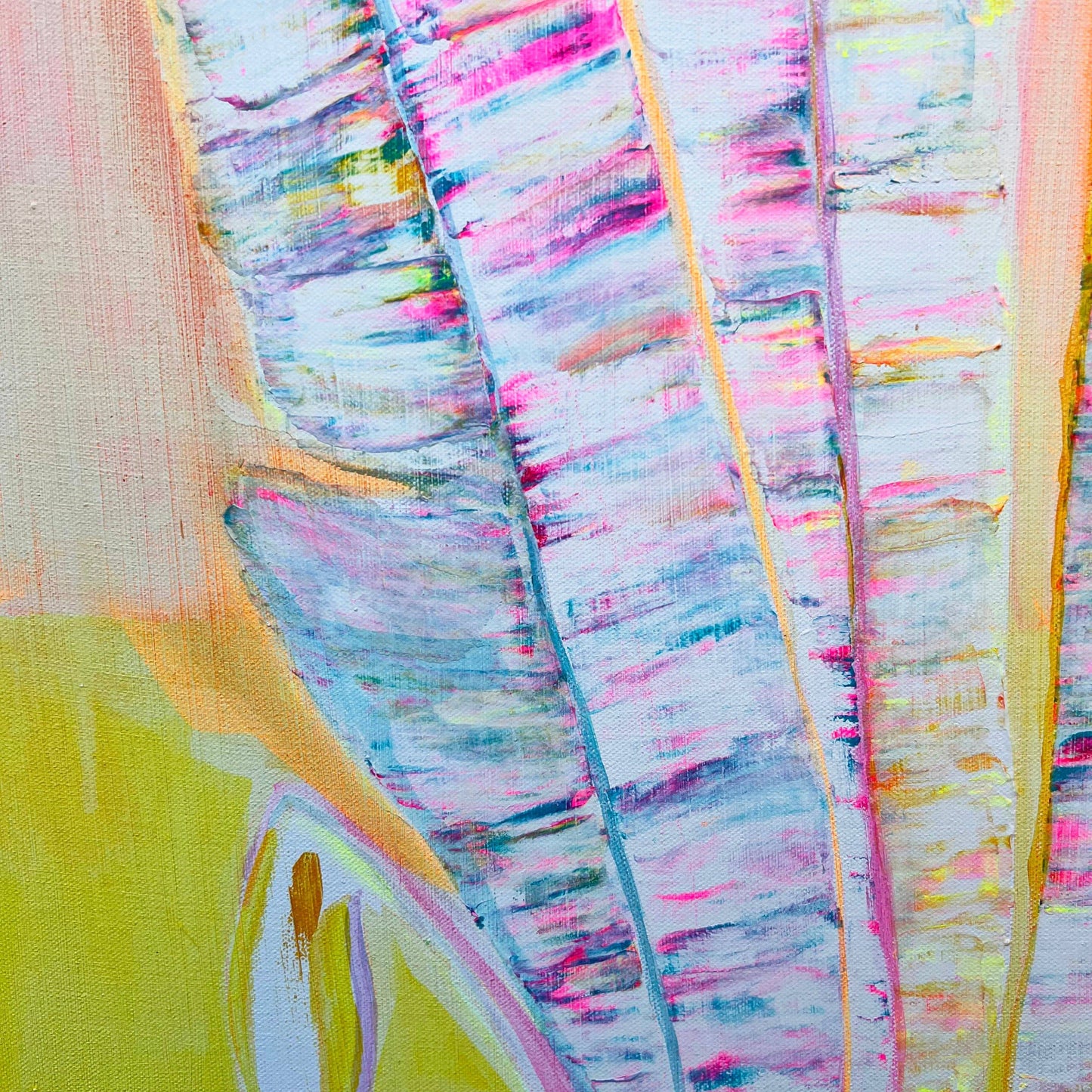 'Rainbow Palms At Sundown'  51cm x 61cm - Kathryn Sillince Artist