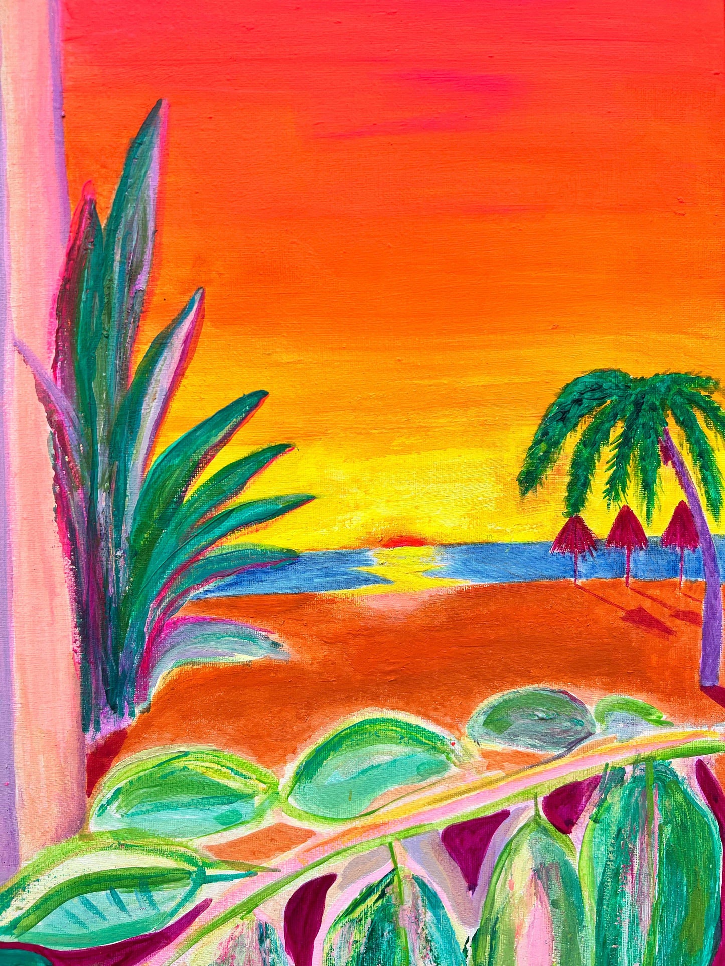 'Reflecting On A Perfect Day'  90cm x 90cm - Kathryn Sillince Artist