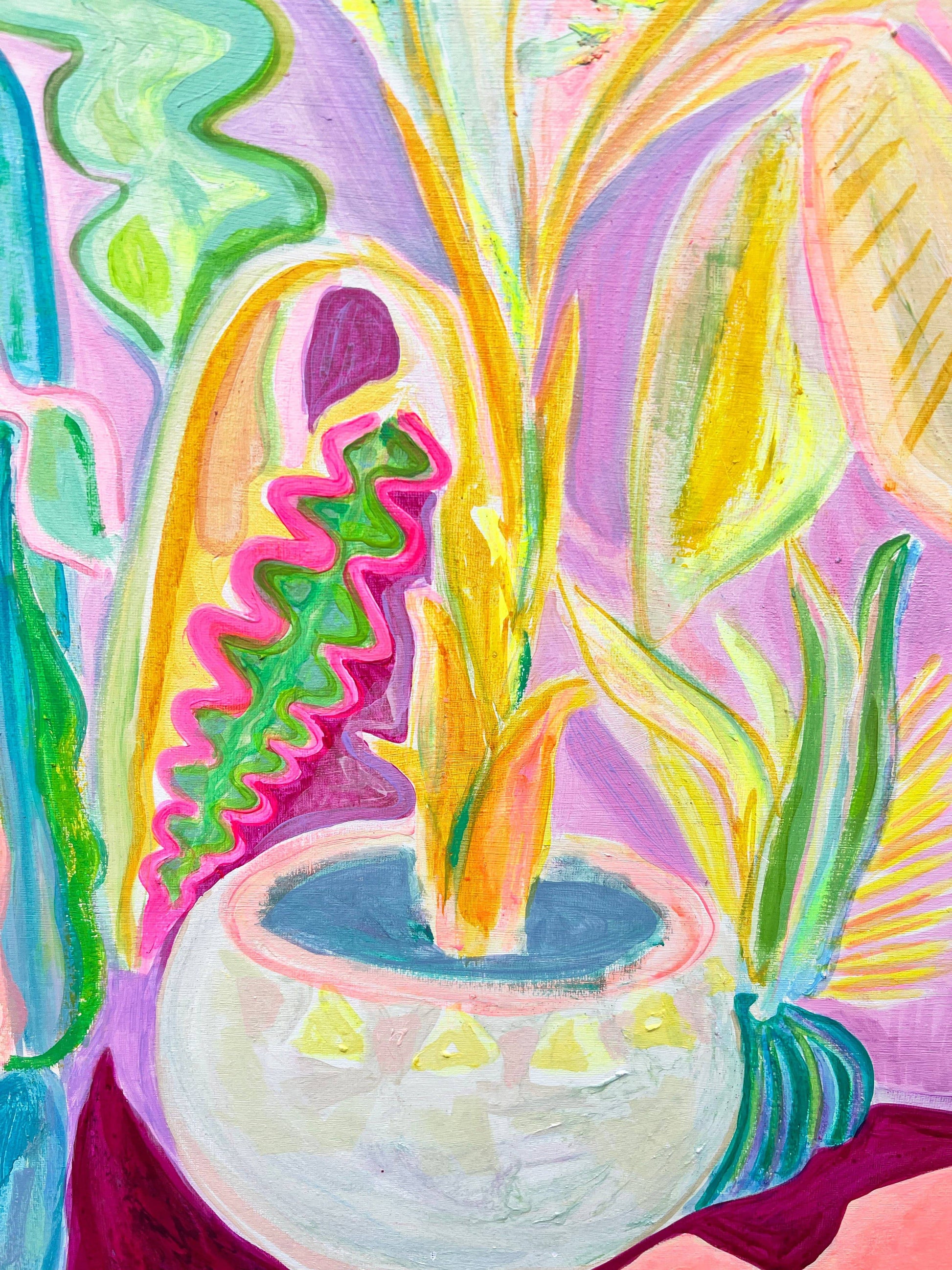 'Reflecting On A Perfect Day'  90cm x 90cm - Kathryn Sillince Artist